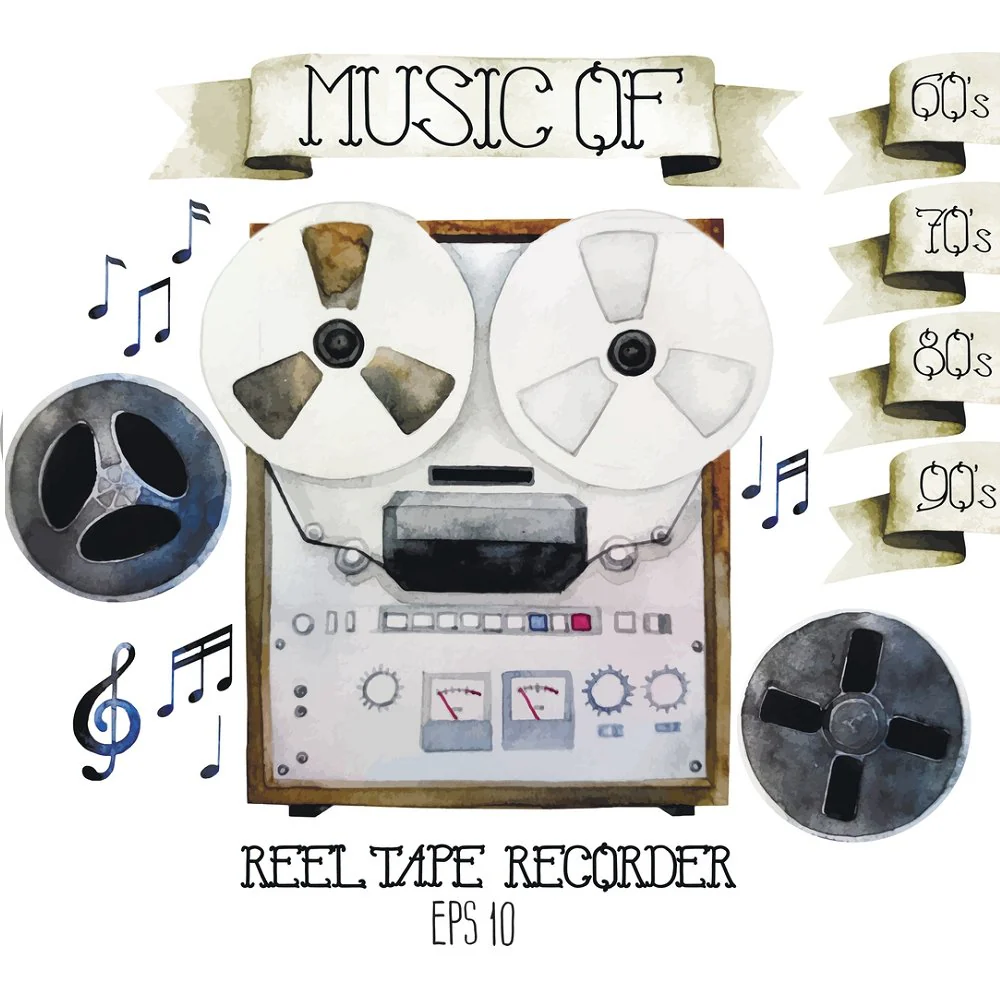 Music Of Tape Recorder Fabric Panel