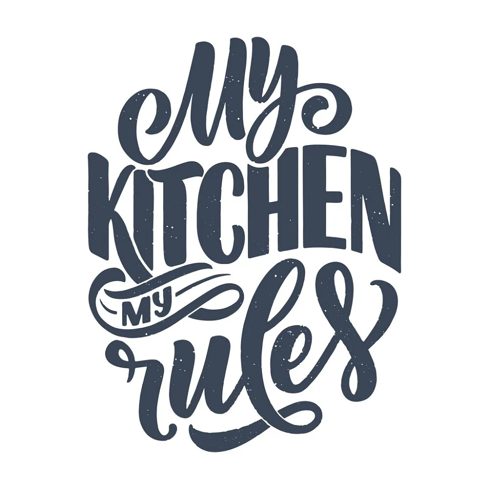 My Kitchen My Rules Fabric Panel