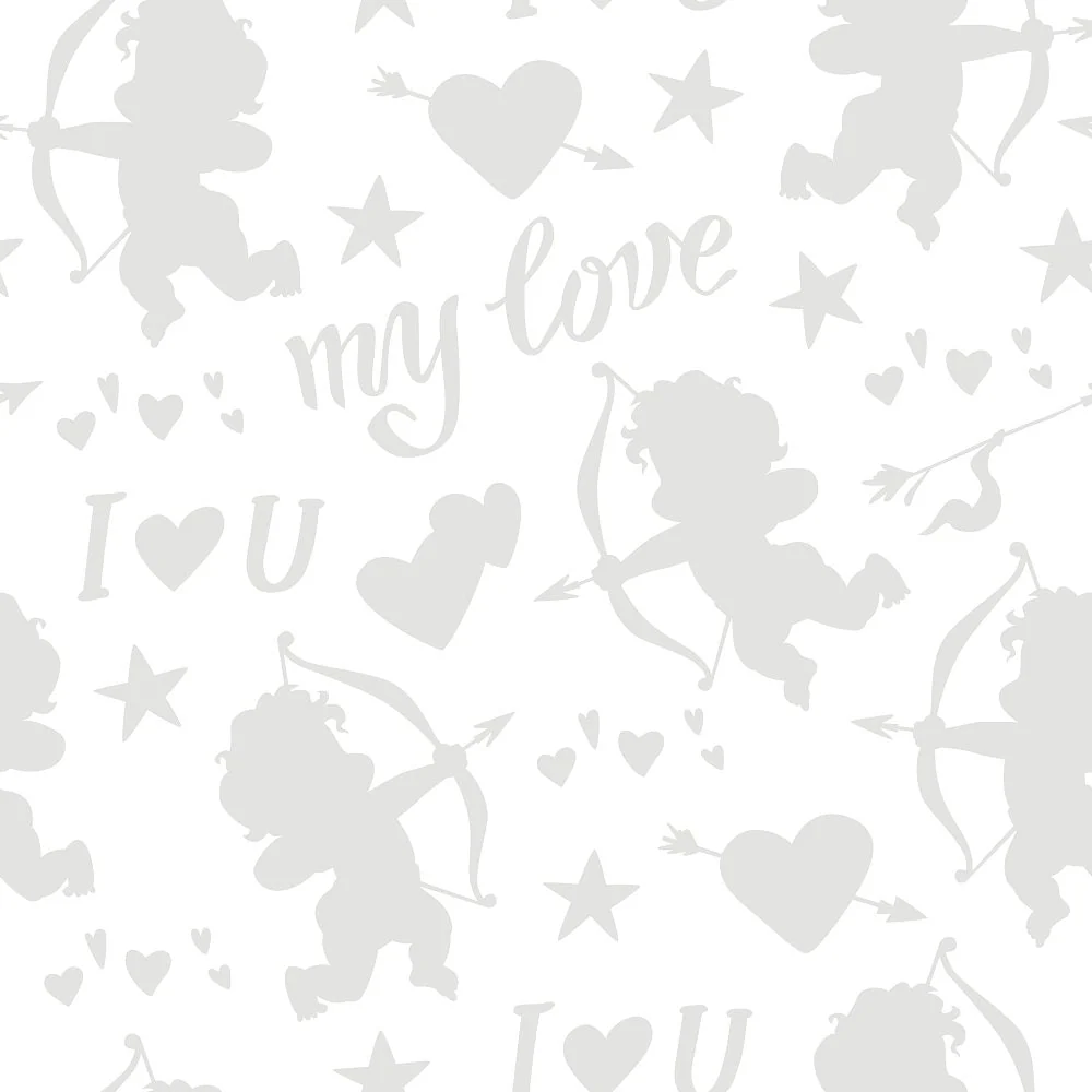 My Love Cupid Tone on Tone Fabric - Image 2