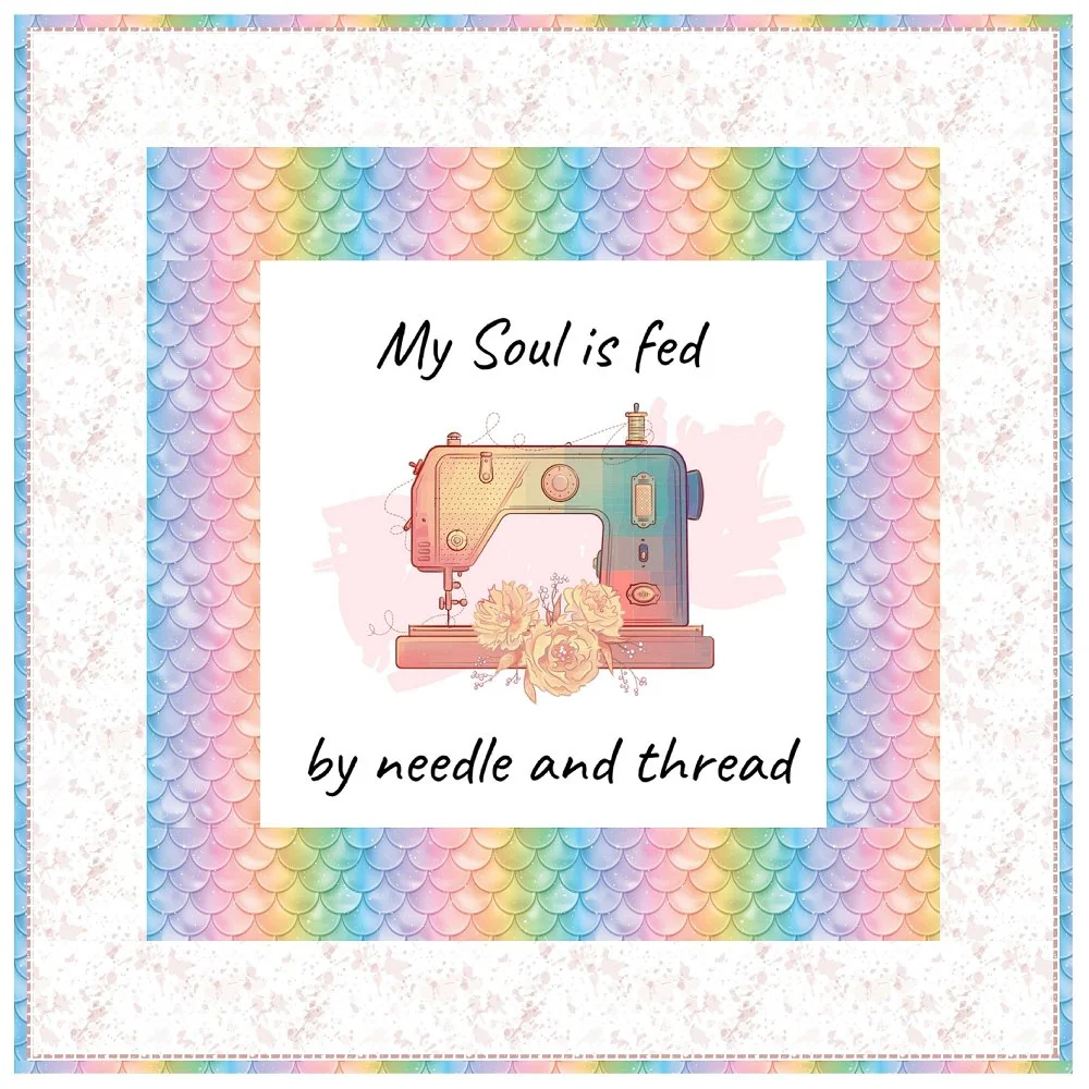 My Soul Is Fed By Needle And Thread Wall Hanging 42" x 42"