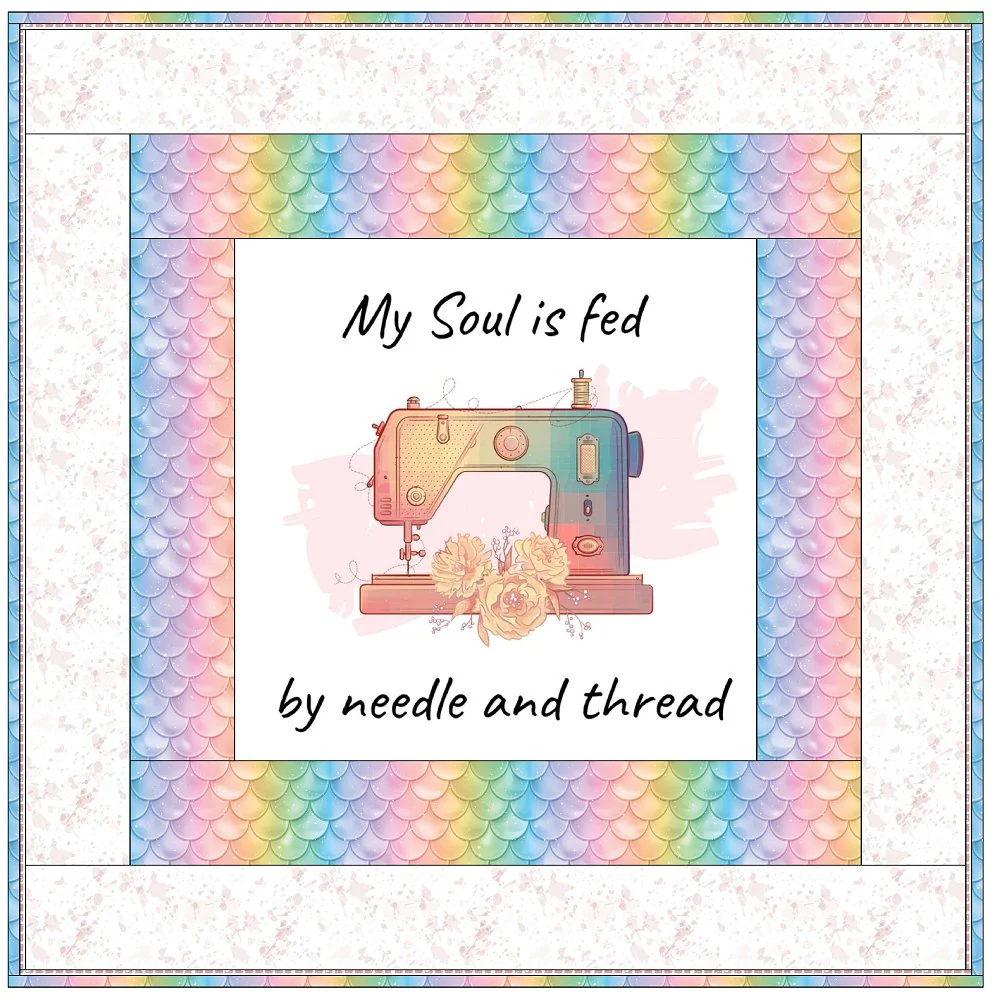 My Soul Is Fed By Needle And Thread Wall Hanging 42" x 42" - Image 3