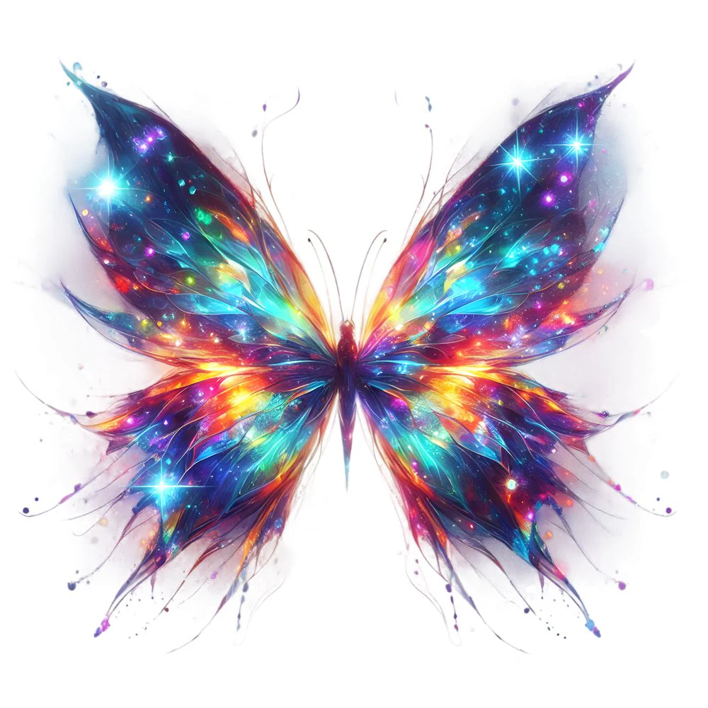 Mystical Butterflies Celestial Burst #1 Fabric Panel