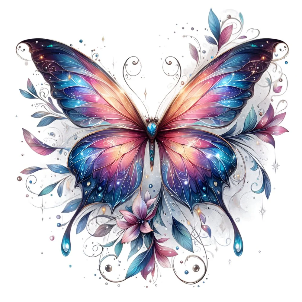 Mystical Butterflies Energy #2 Fabric Panel