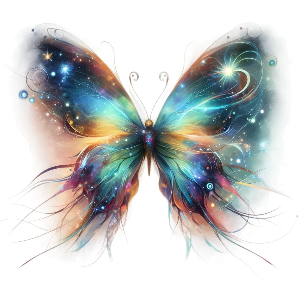Mystical Butterflies Galaxy #10 Fabric Panel