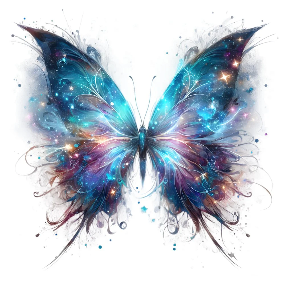 Mystical Butterflies Galaxy #12 Fabric Panel