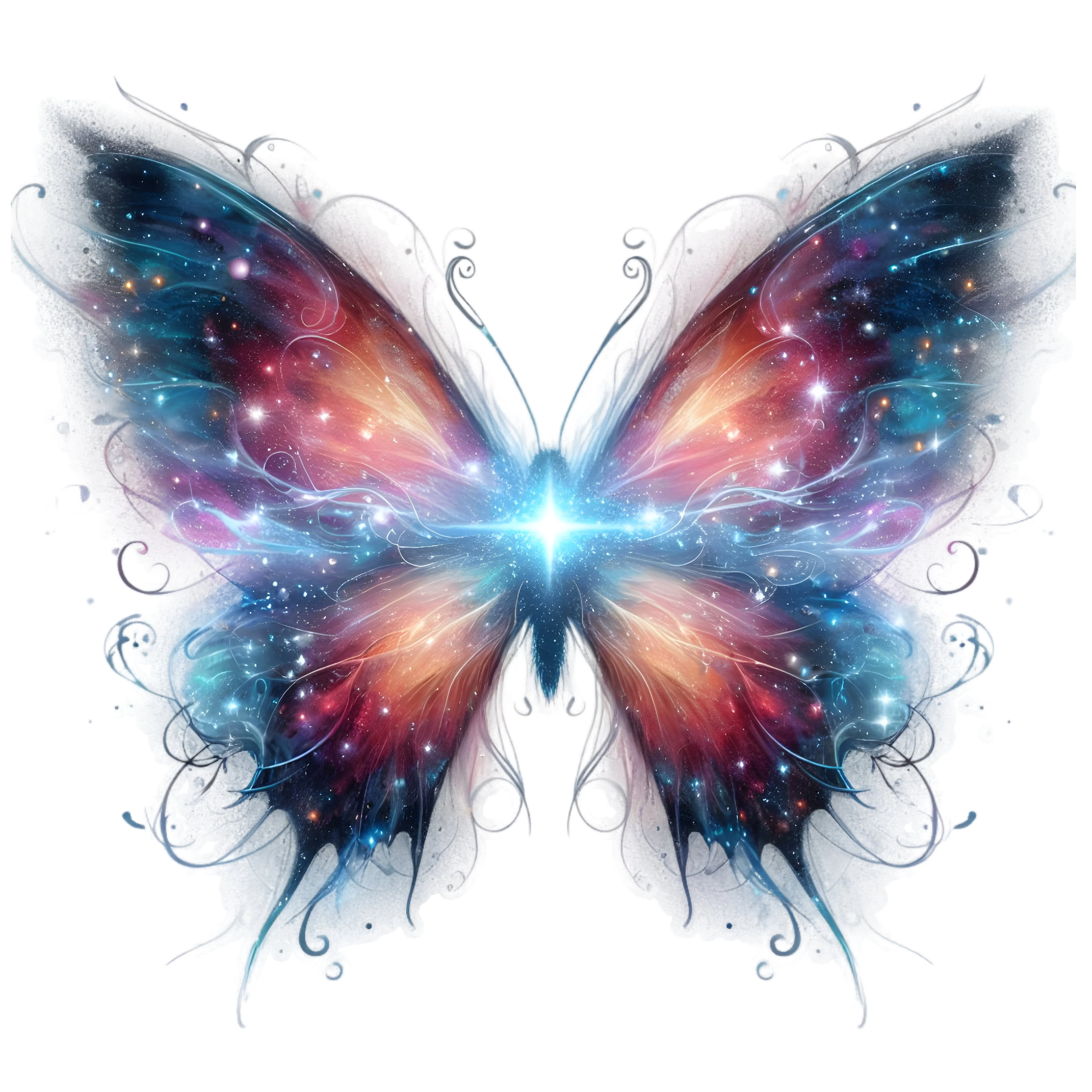 Mystical Butterflies Galaxy #5 Fabric Panel