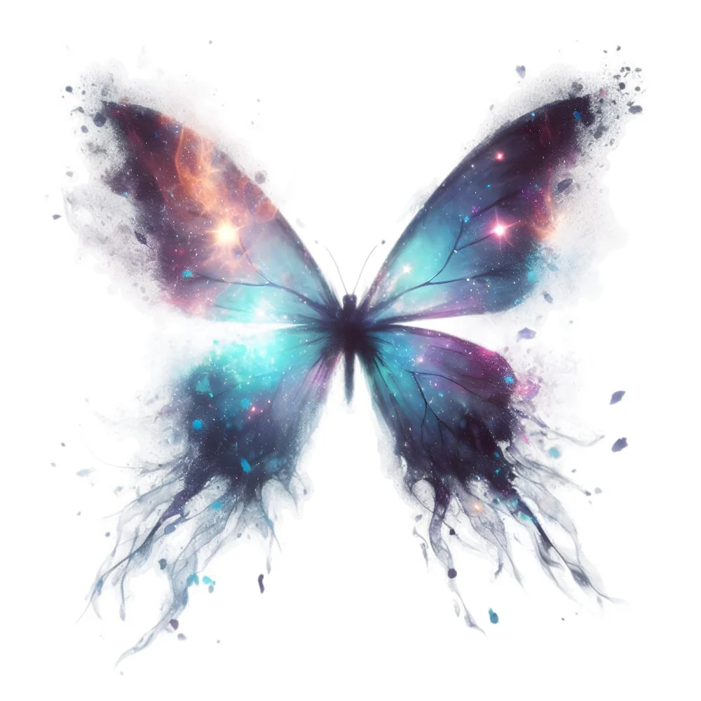 Mystical Butterflies Galaxy #7 Fabric Panel