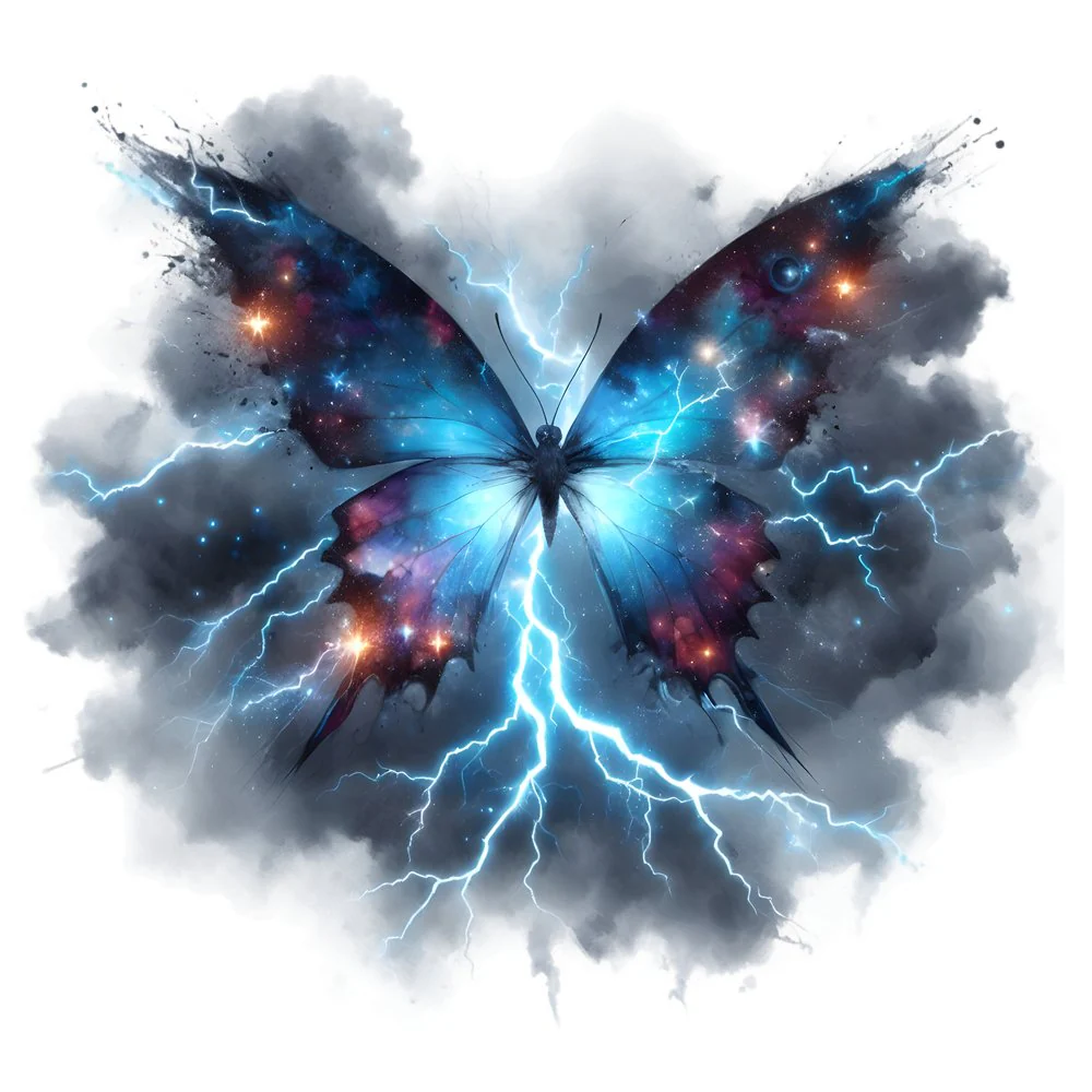 Mystical Butterflies Storm #1 Fabric Panel