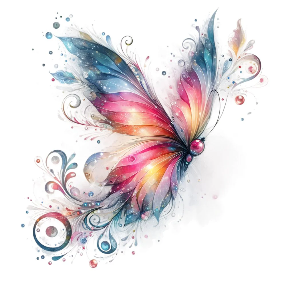Mystical Butterflies Vibrant #1 Fabric Panel