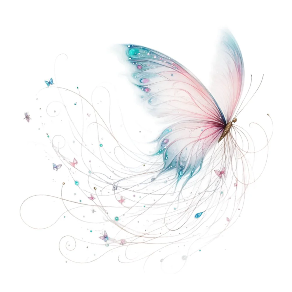 Mystical Butterflies Wispy #4 Fabric Panel