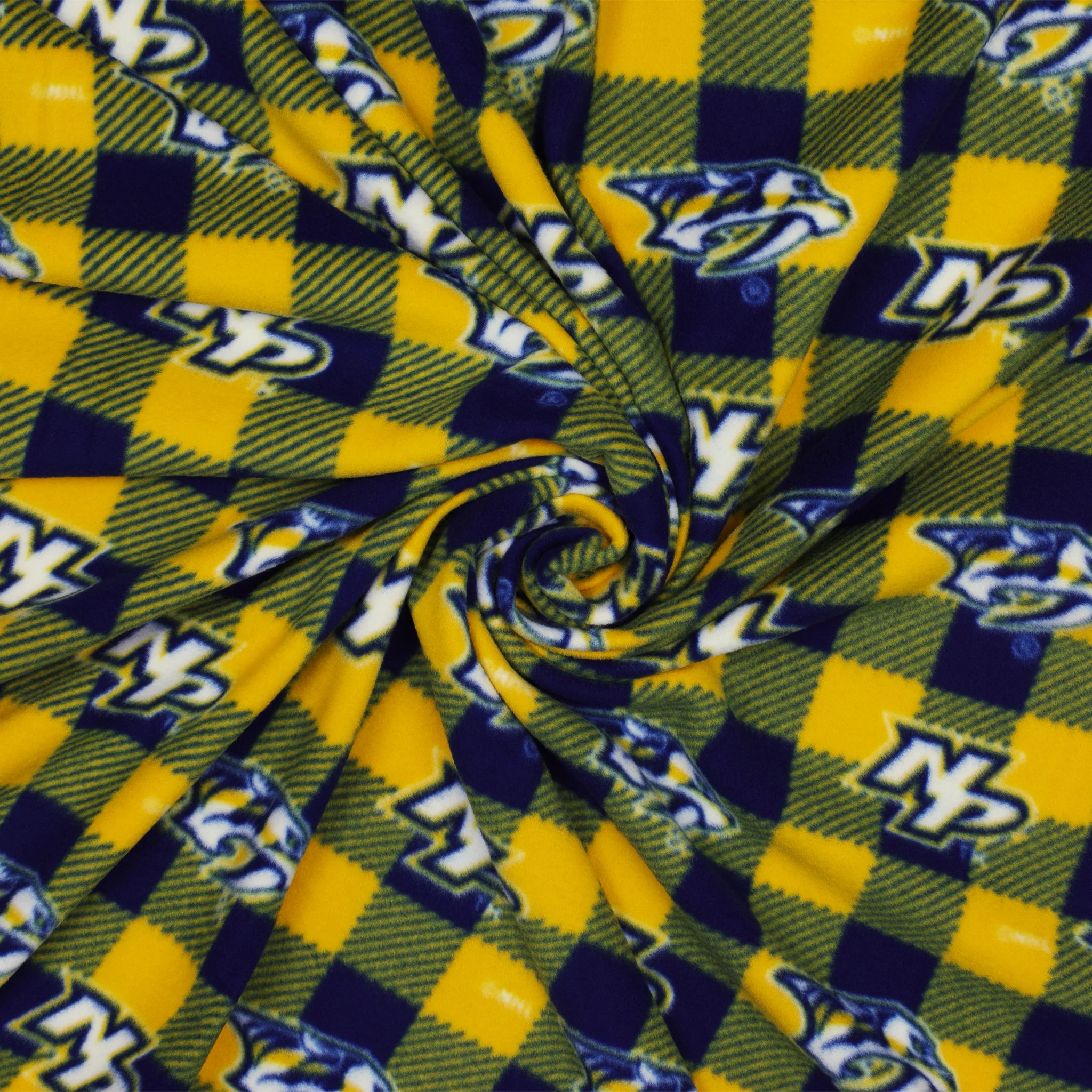Nashville Predators Buffalo Plaid in Fleece - Image 2
