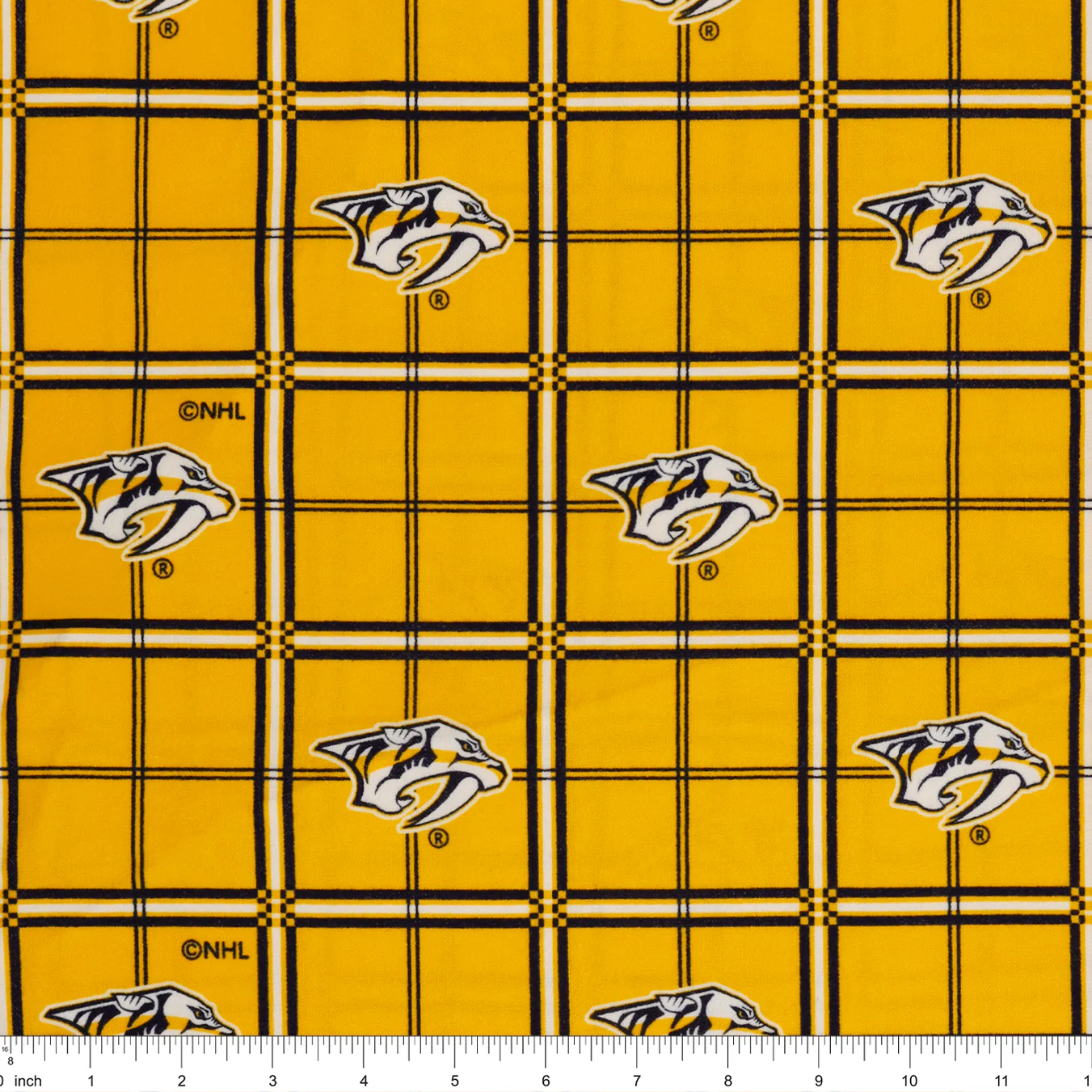 Nashville Predators Plaid Flannel Fabric - Image 3
