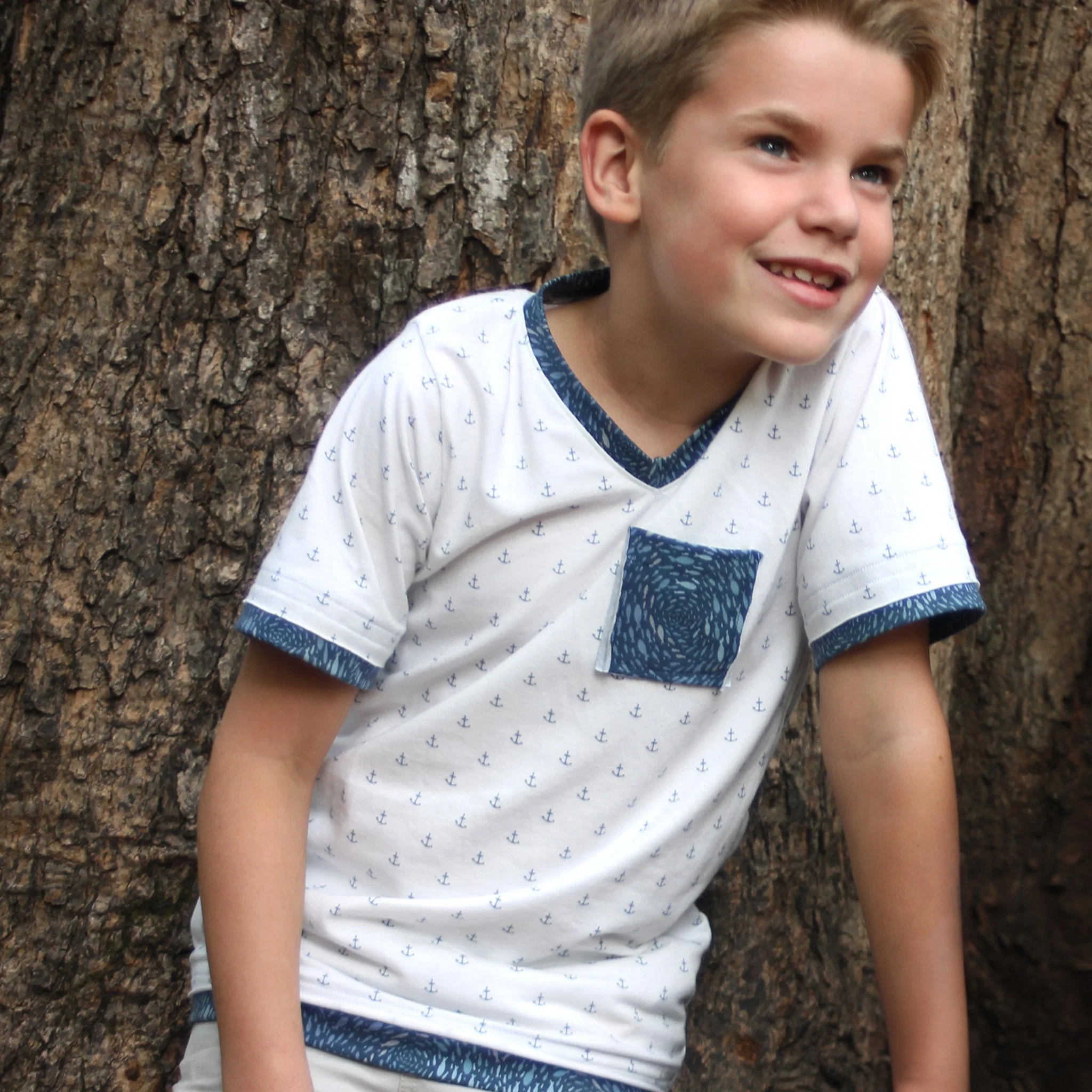Nautique Spell Sky Fabric in Knit - Image 2