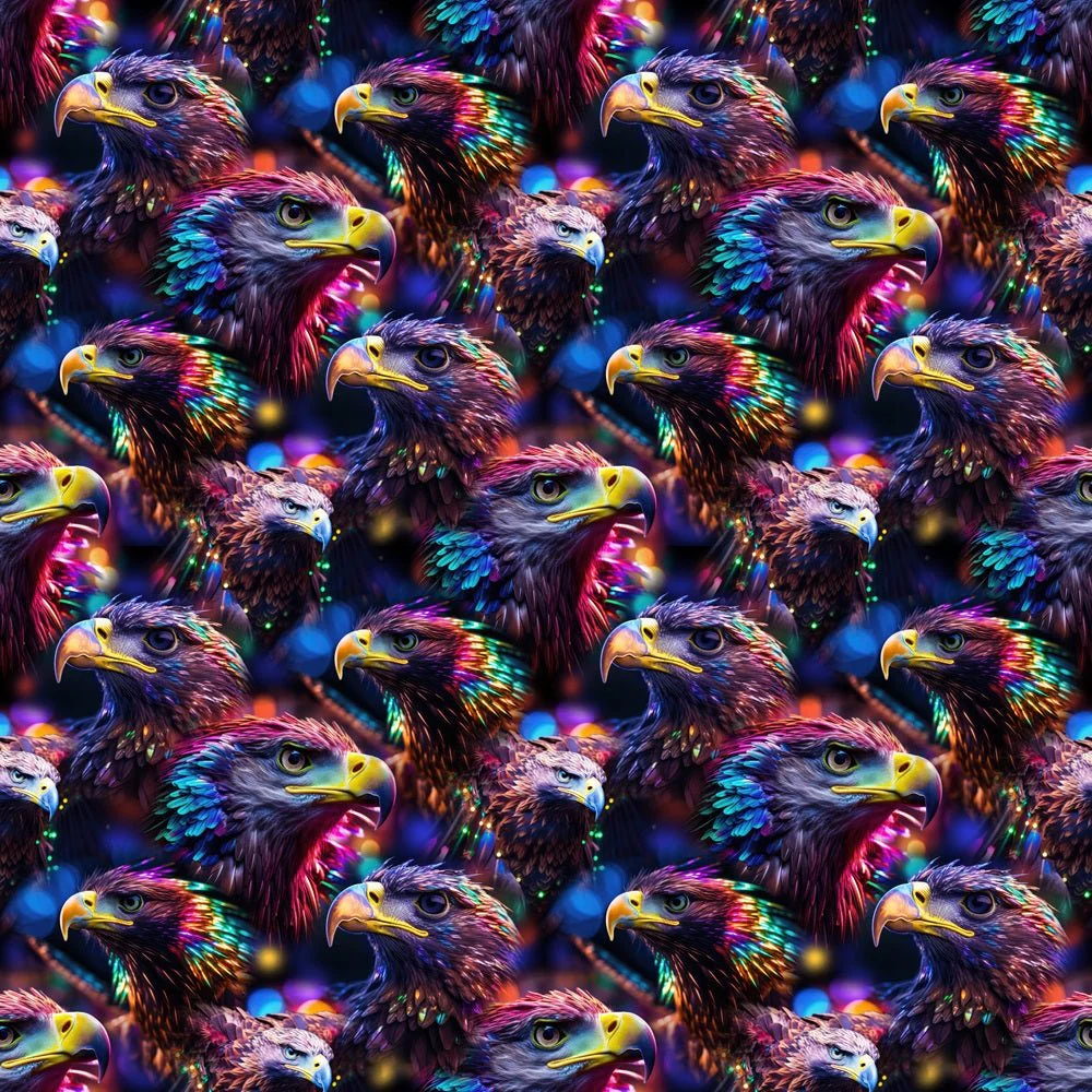 Neon Eagle Fabric