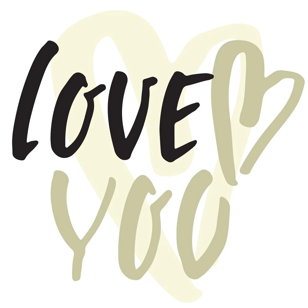 Neutral Love You Fabric Panel