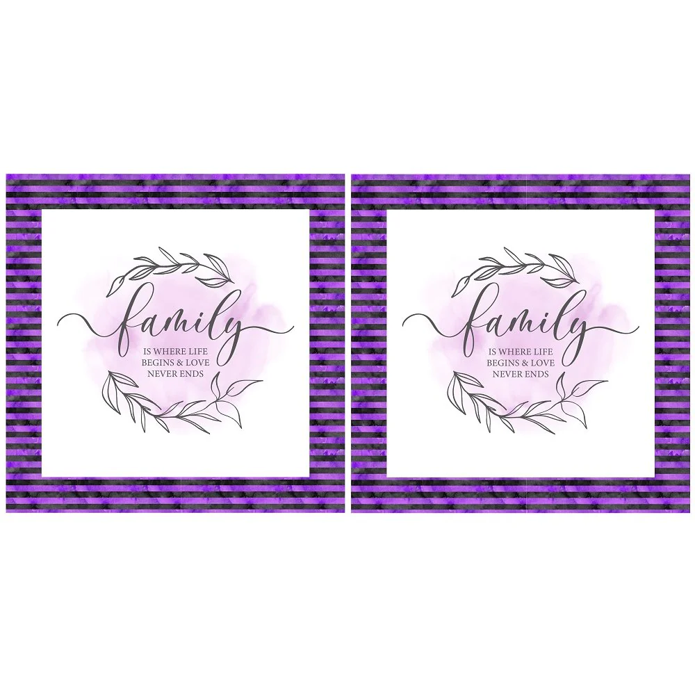 Never Ending Family Pillow Fabric Panels - Image 2