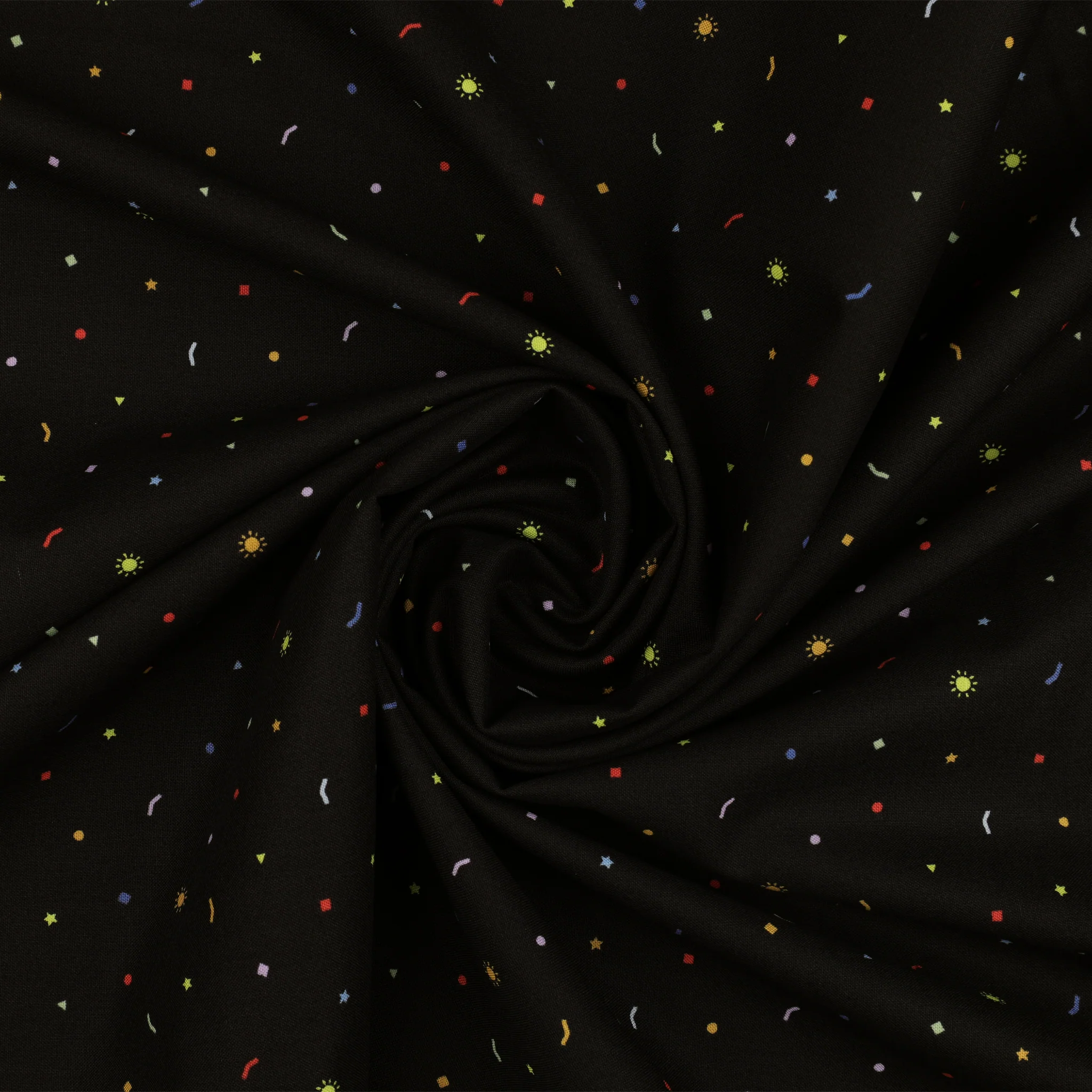 New Box of Crayons Fabric Collection - Confetti Black - Image 2