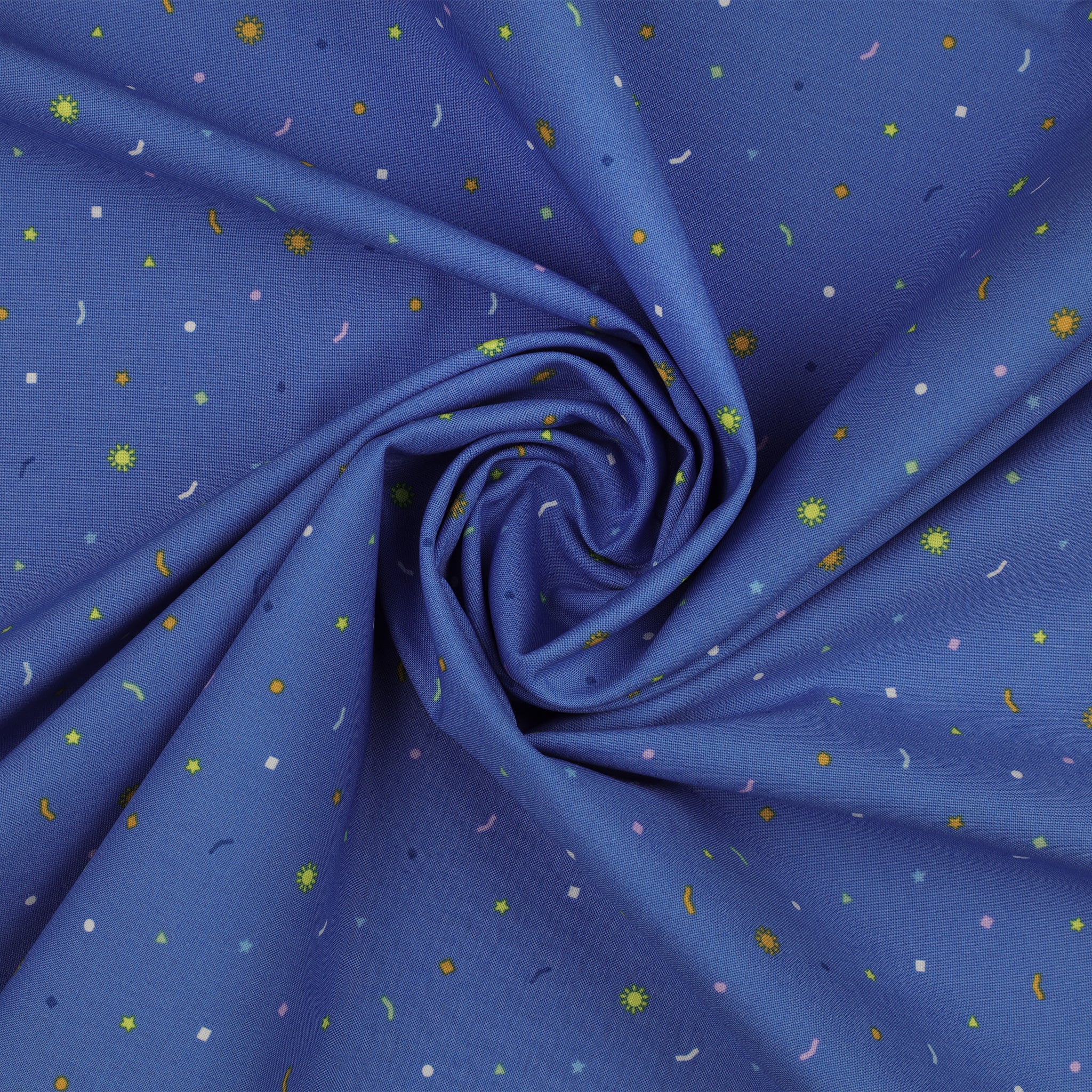 New Box of Crayons Fabric Collection - Confetti Blue - Image 2