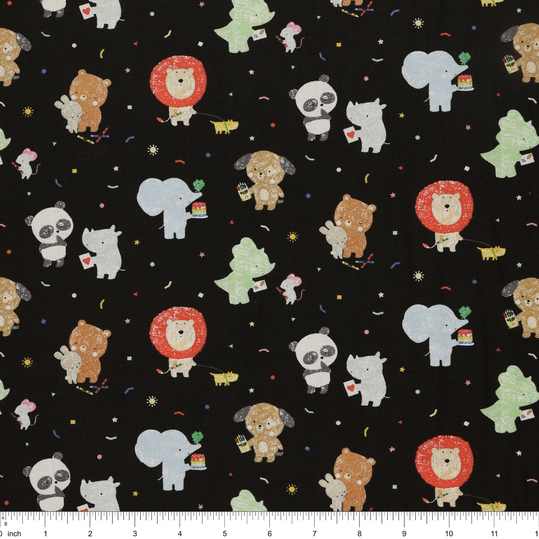 New Box of Crayons Fabric Collection - Main Black - Image 3