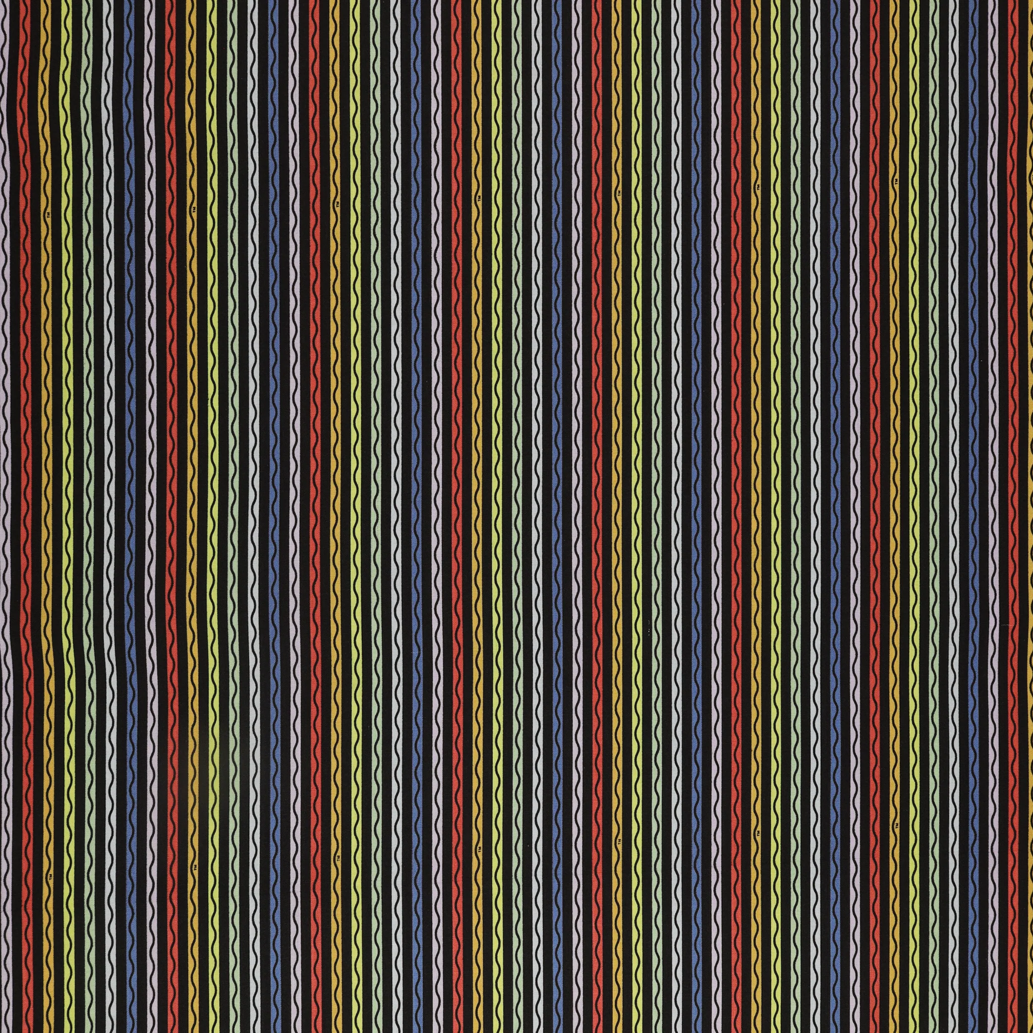 New Box of Crayons Fabric Collection - Stripe Black