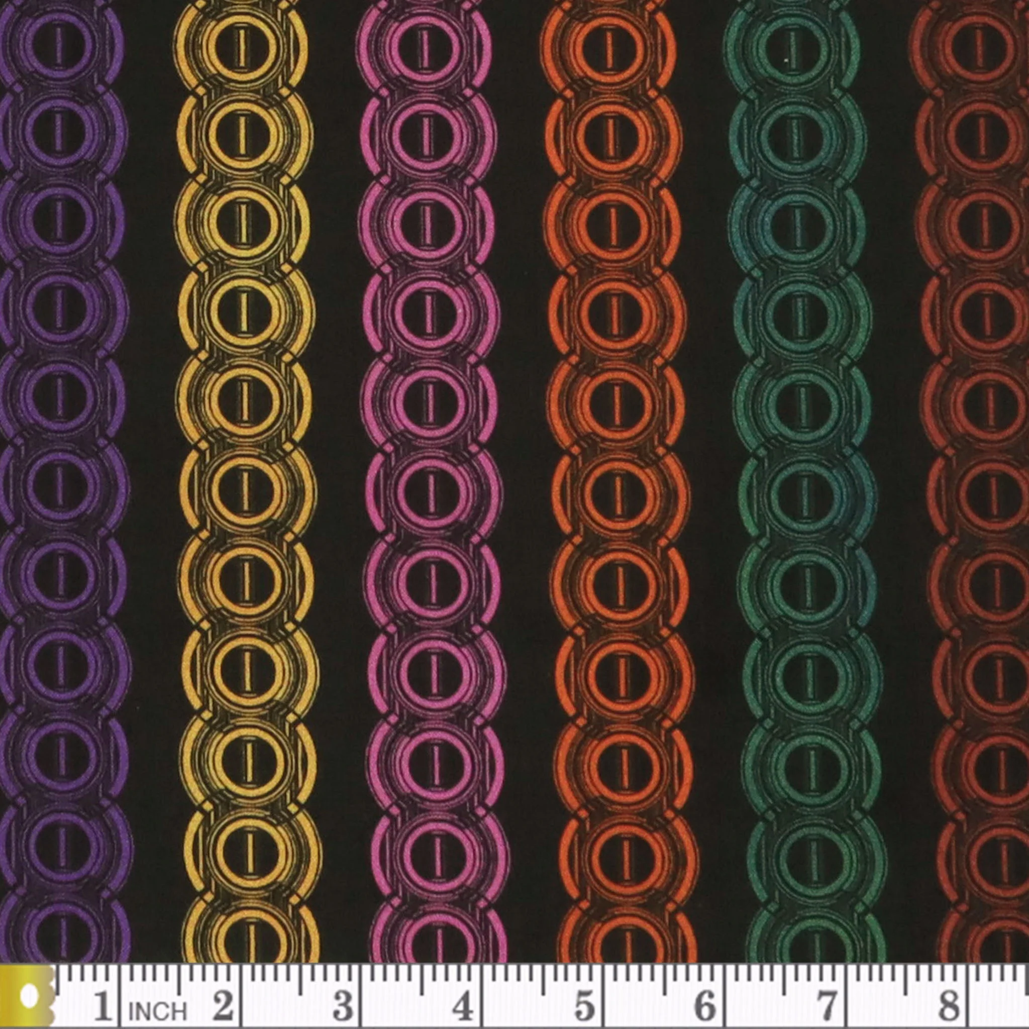 Newer Worlds Dot Stripe Fabric Collection - Black/Multi - Image 2