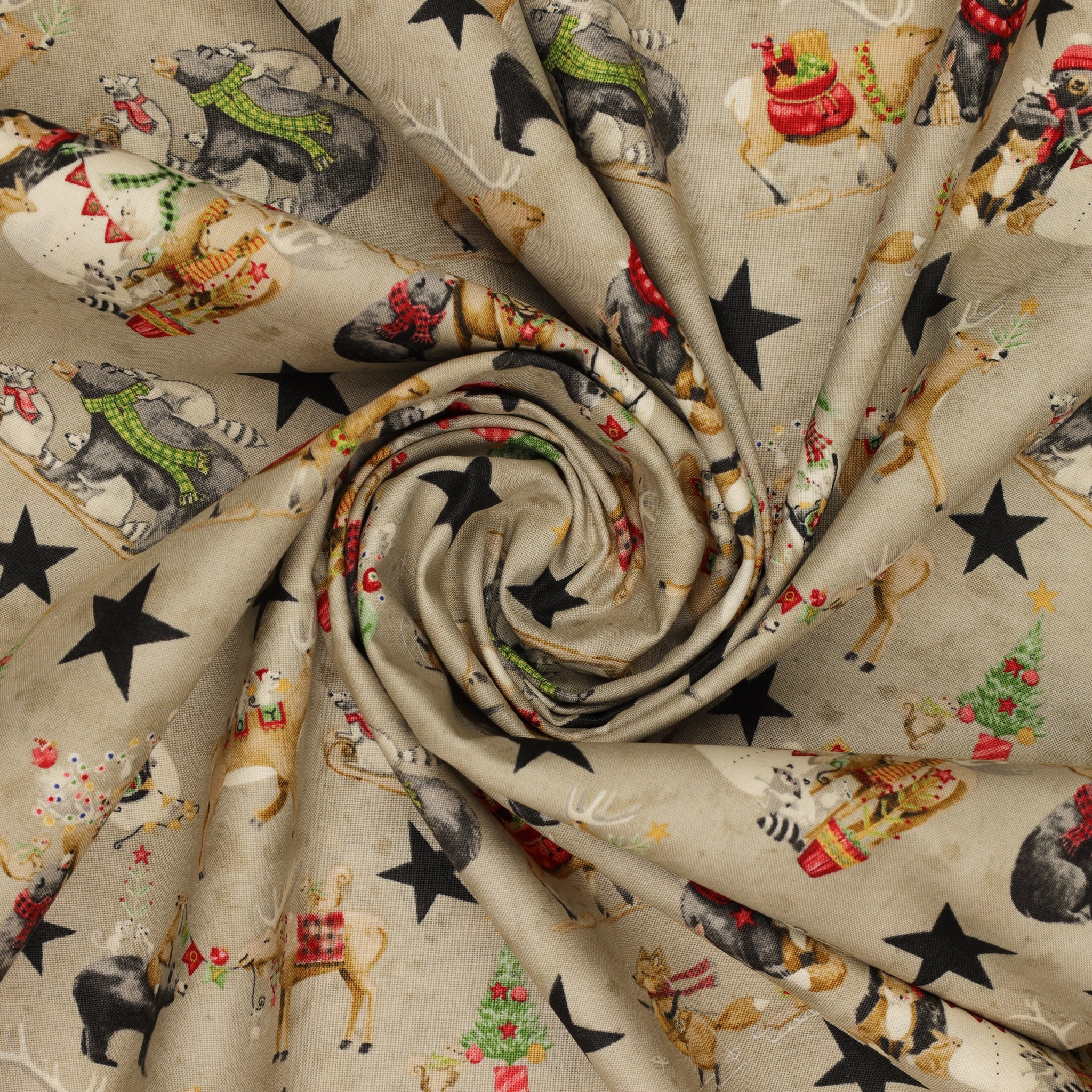 Northern Christmas Fabric Collection - Main Neutral - Image 2