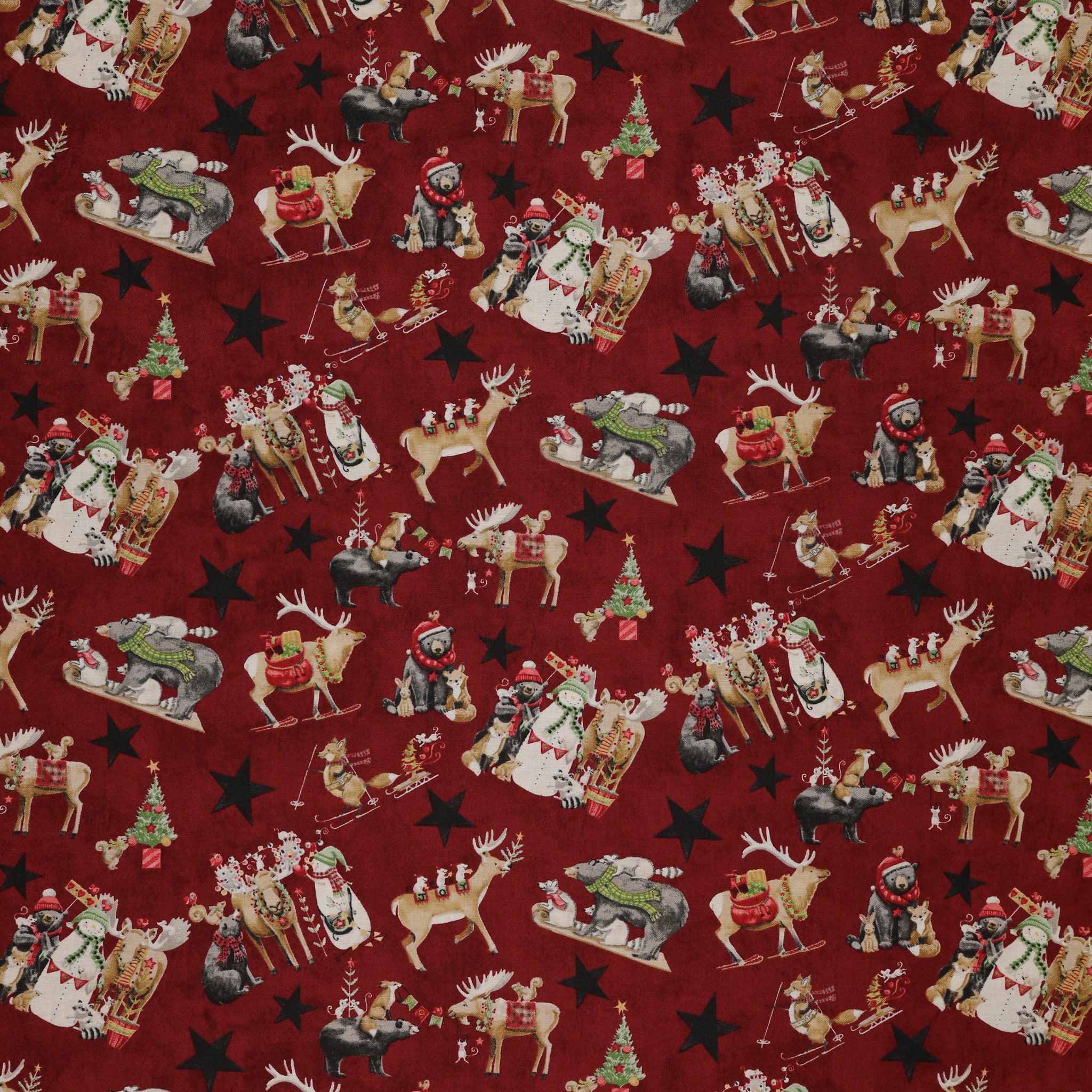Northern Christmas Fabric Collection - Main Red