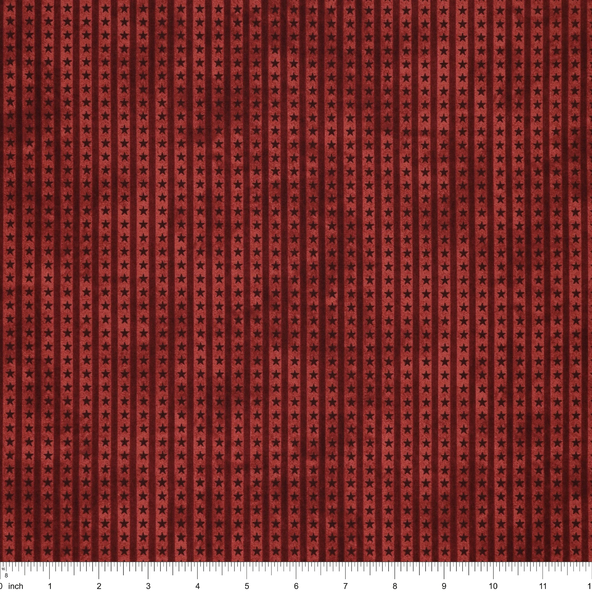 Northern Christmas Fabric Collection - Star Stripes Red - Image 3