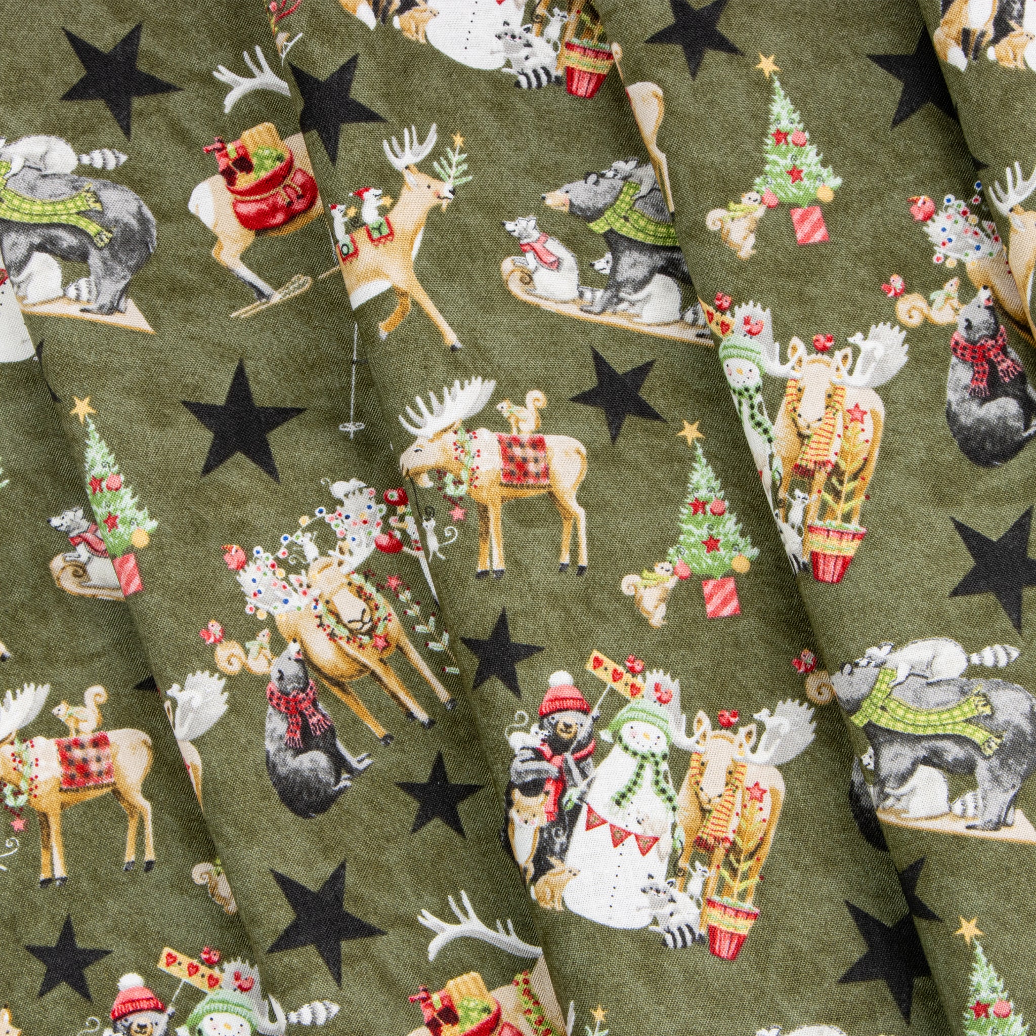 Northern Christmas Fabric Collection - Main Green - Image 9