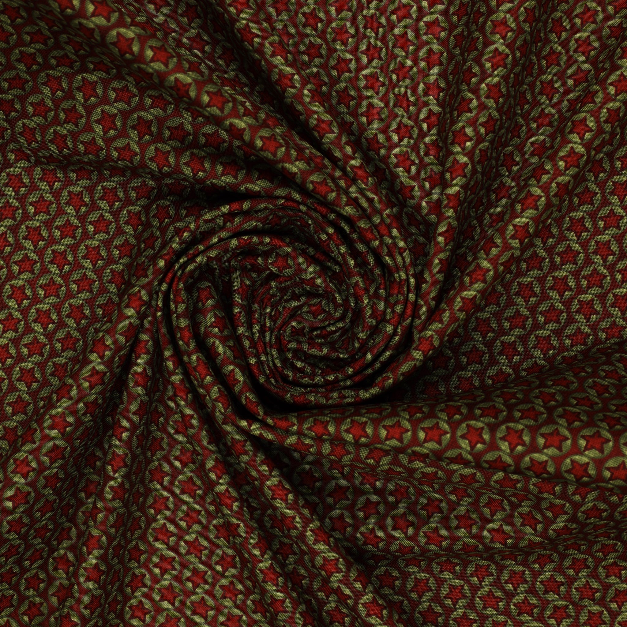 Northern Christmas Fabric Collection - Stars Red - Image 2