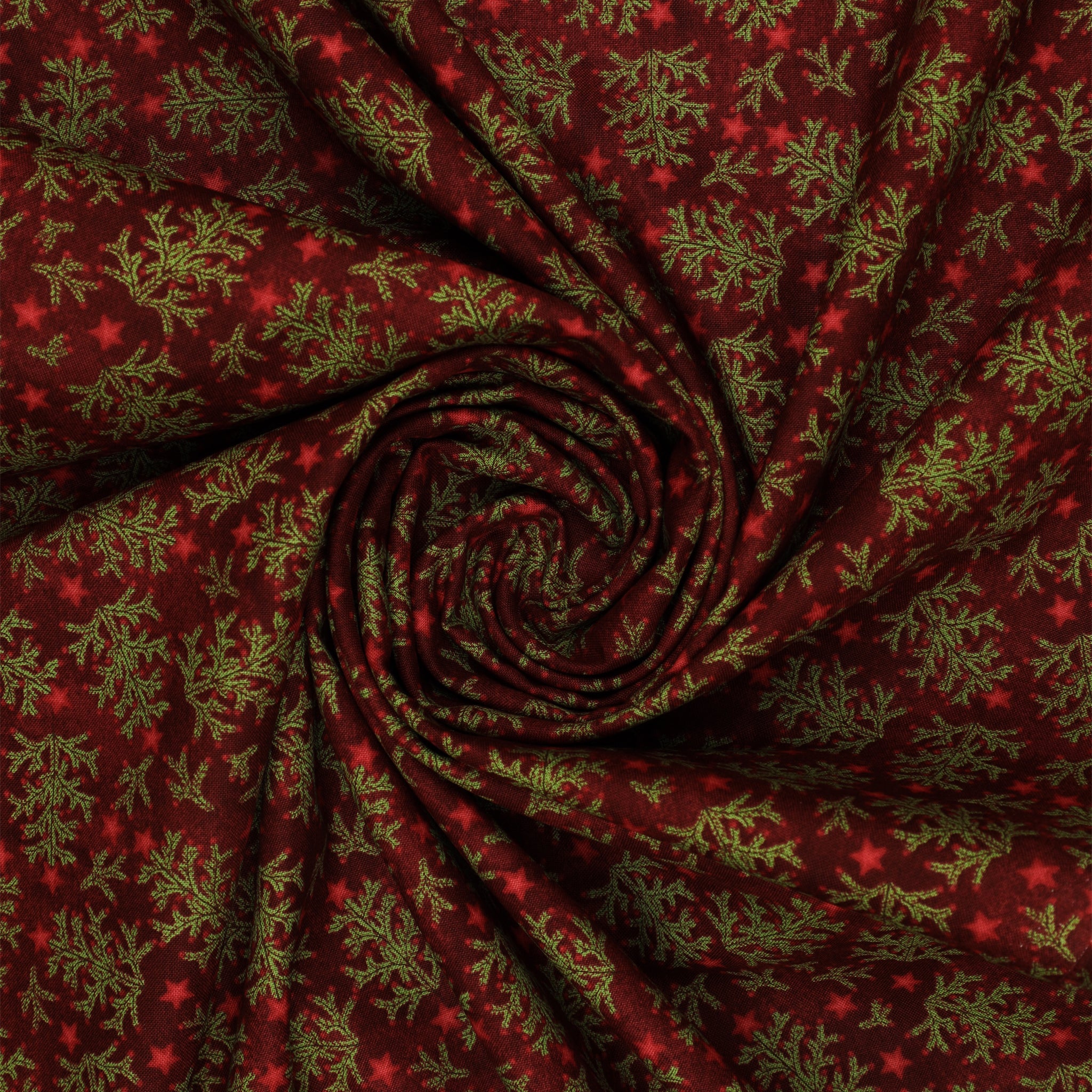 Northern Christmas Fabric Collection - Whimsical Trees Red - Image 2