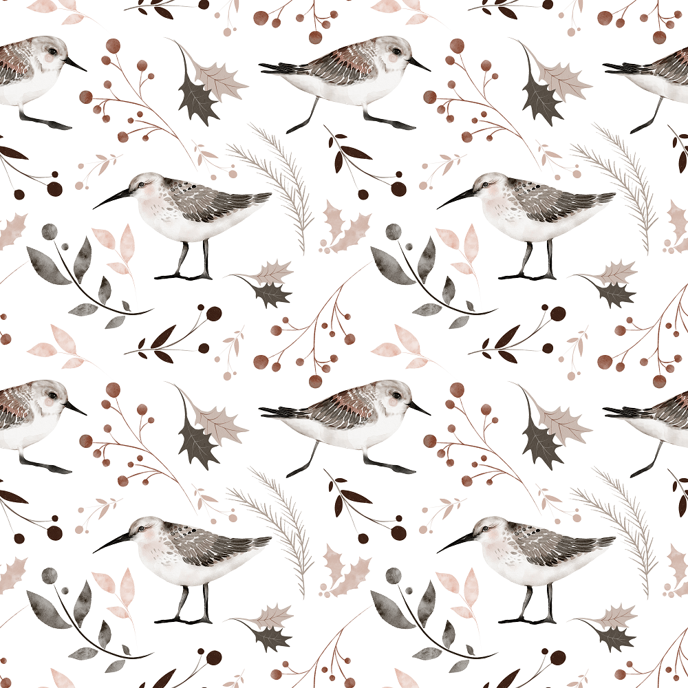 Northern Woods Birds Fabric