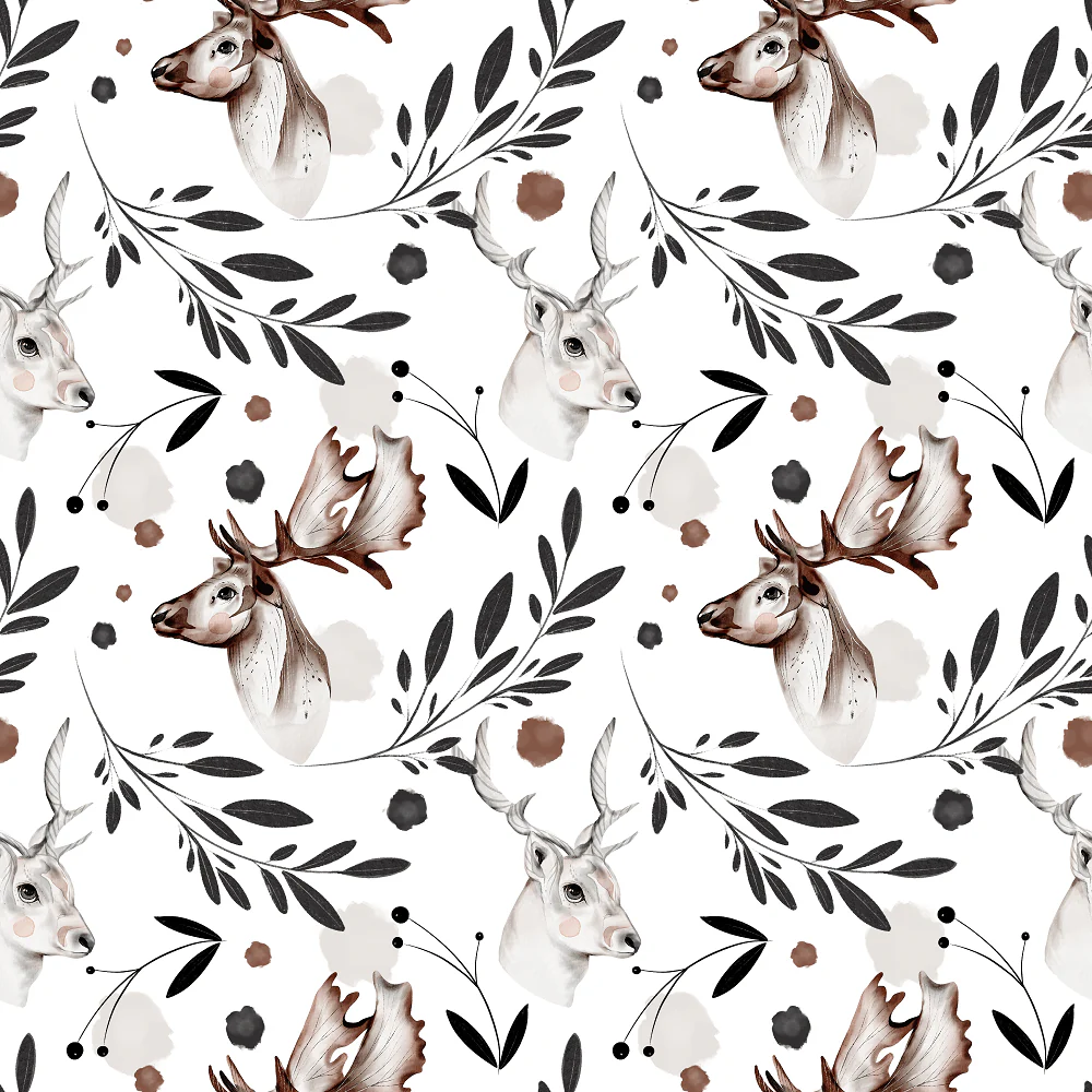 Northern Woods Deer Fabric
