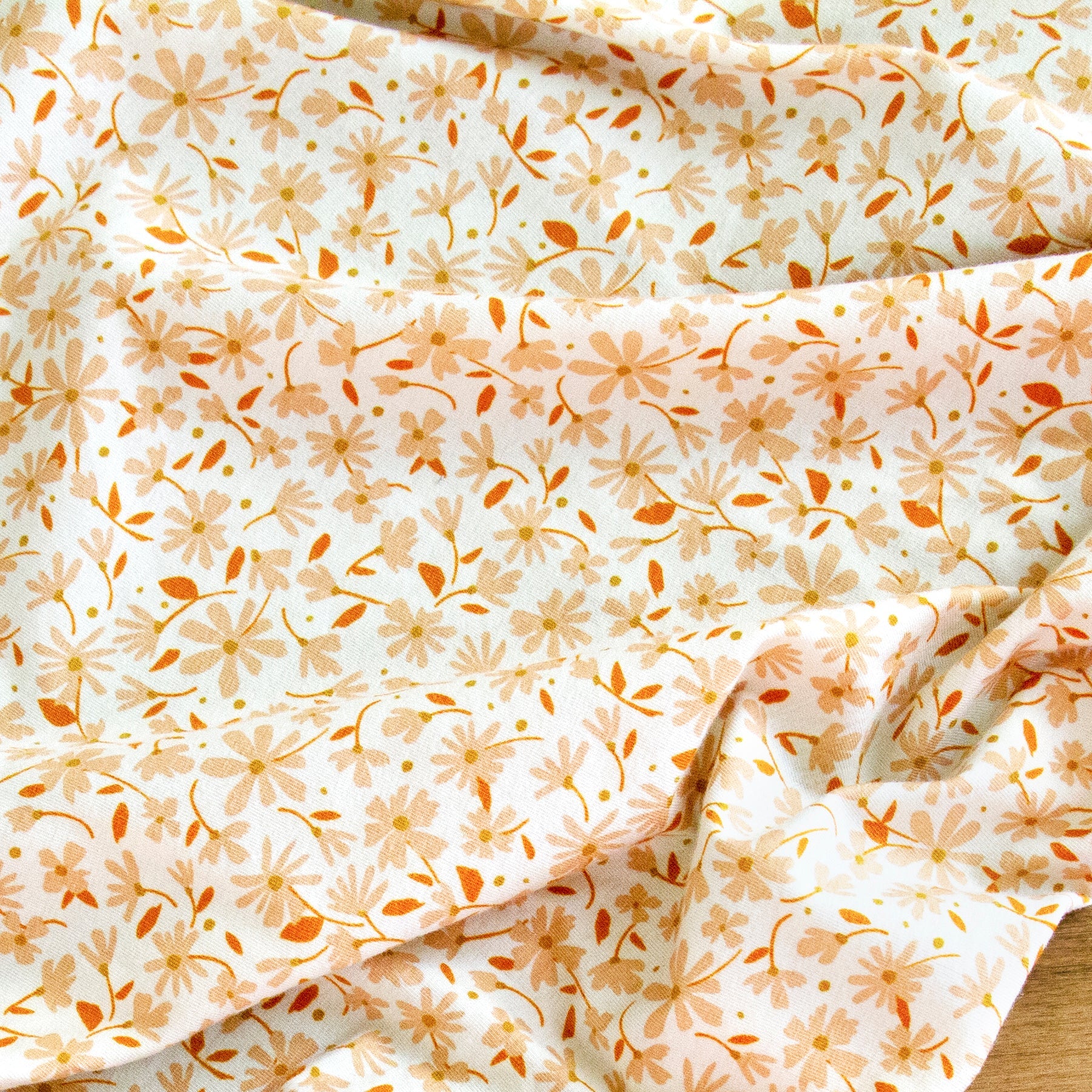 Nostalgia Meadow Sepia Fabric in Knit - Image 2