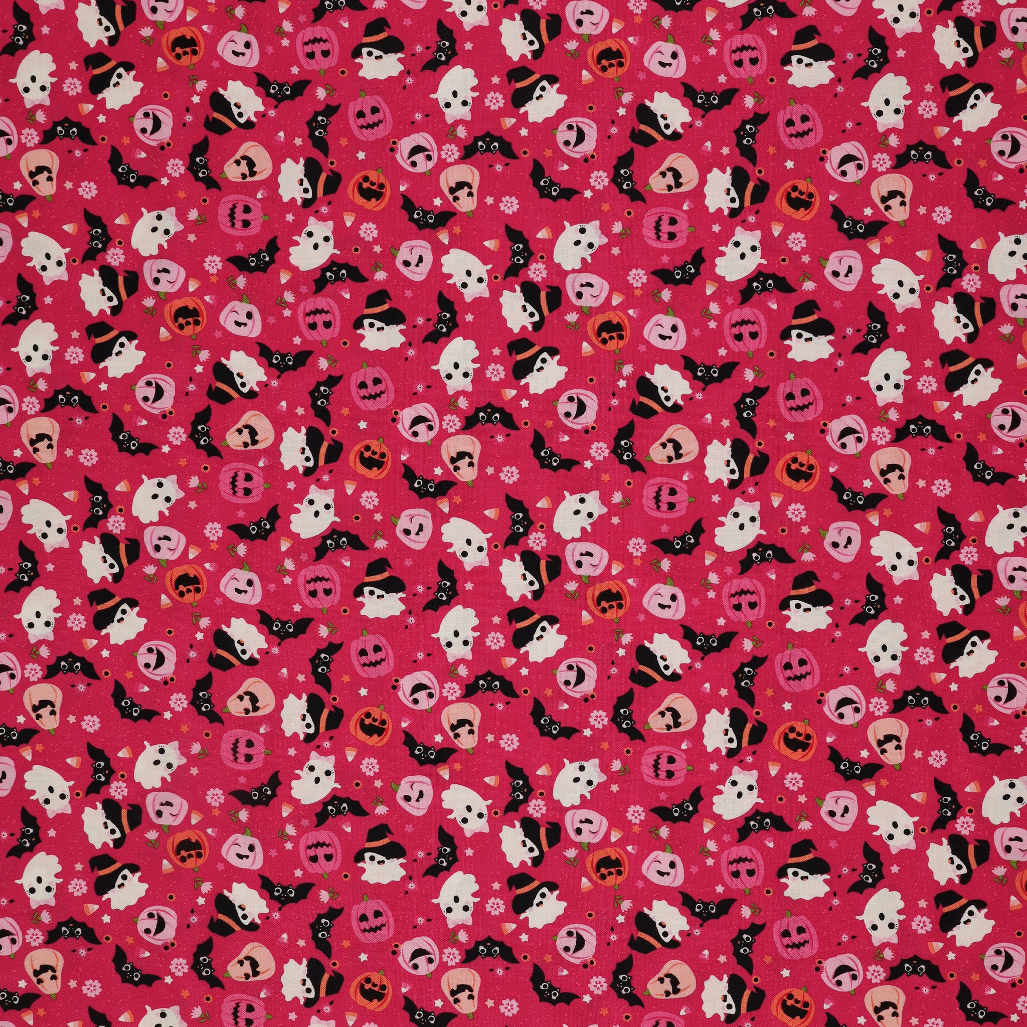 Not Scary Fabric Collection - Going Batty Dark Pink