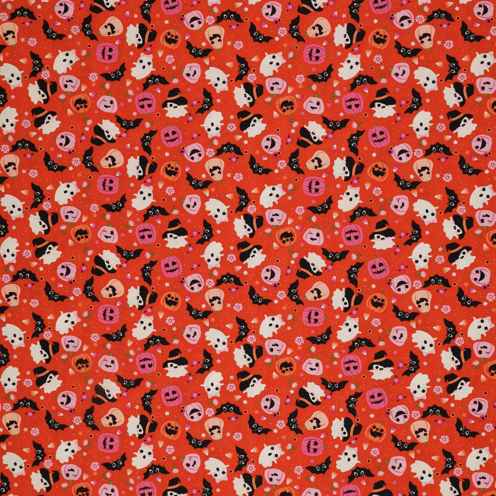 Not Scary Fabric Collection - Going Batty Orange