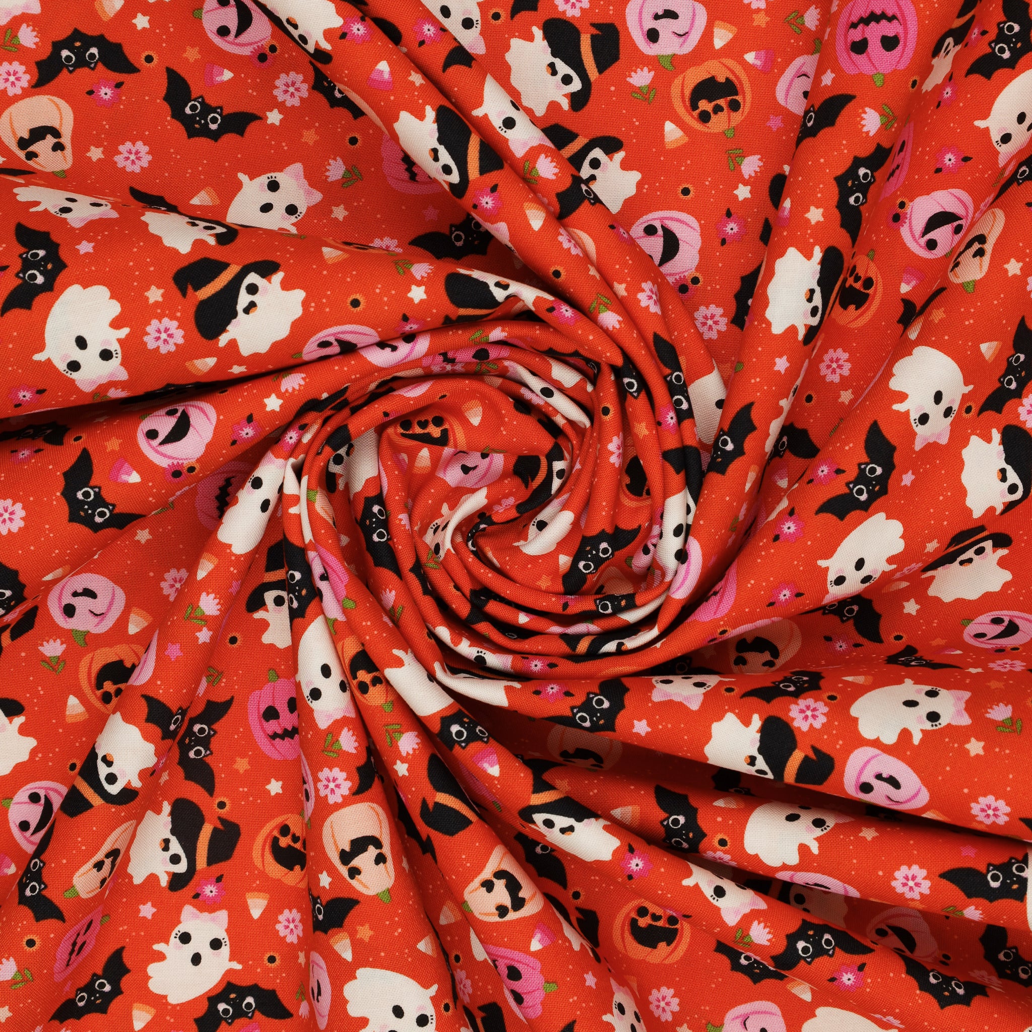 Not Scary Fabric Collection - Going Batty Orange - Image 2