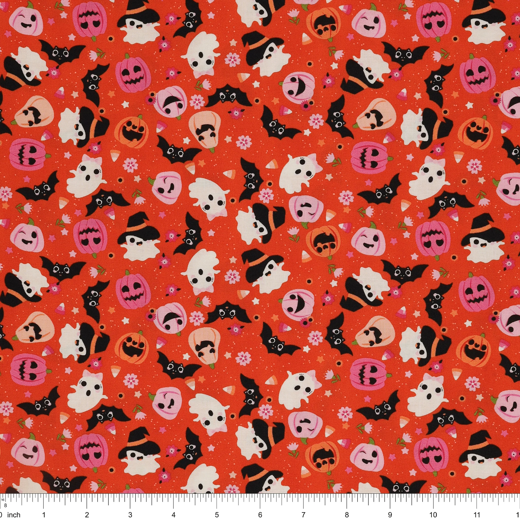 Not Scary Fabric Collection - Going Batty Orange - Image 3