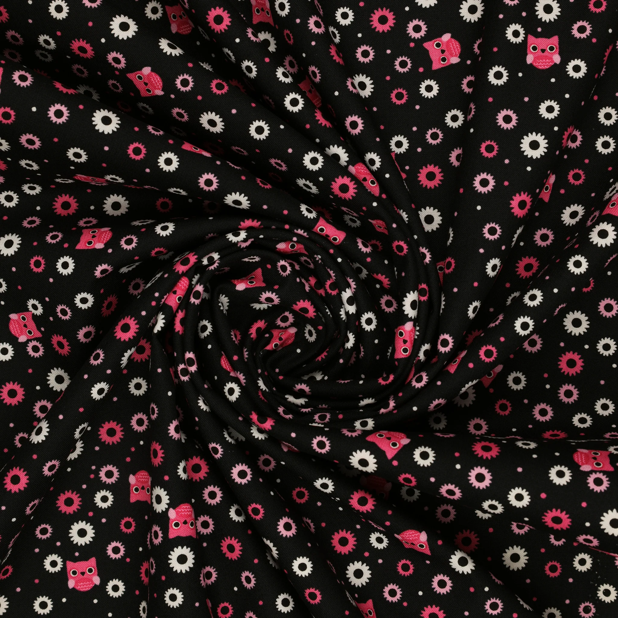 Not Scary Fabric Collection - Hootie Hoot Grey - Image 2