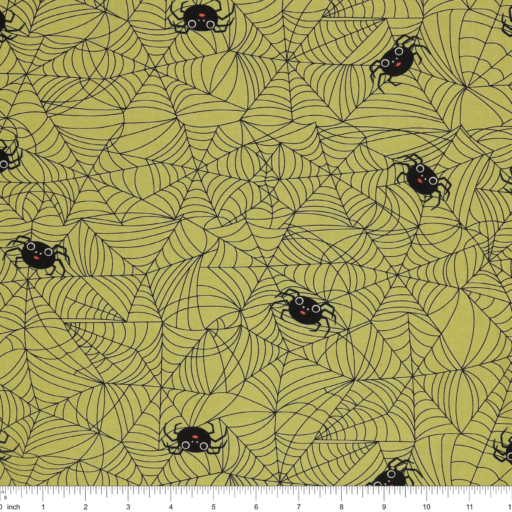 Not Scary Fabric Collection - Spunky Spidey Green - Image 3