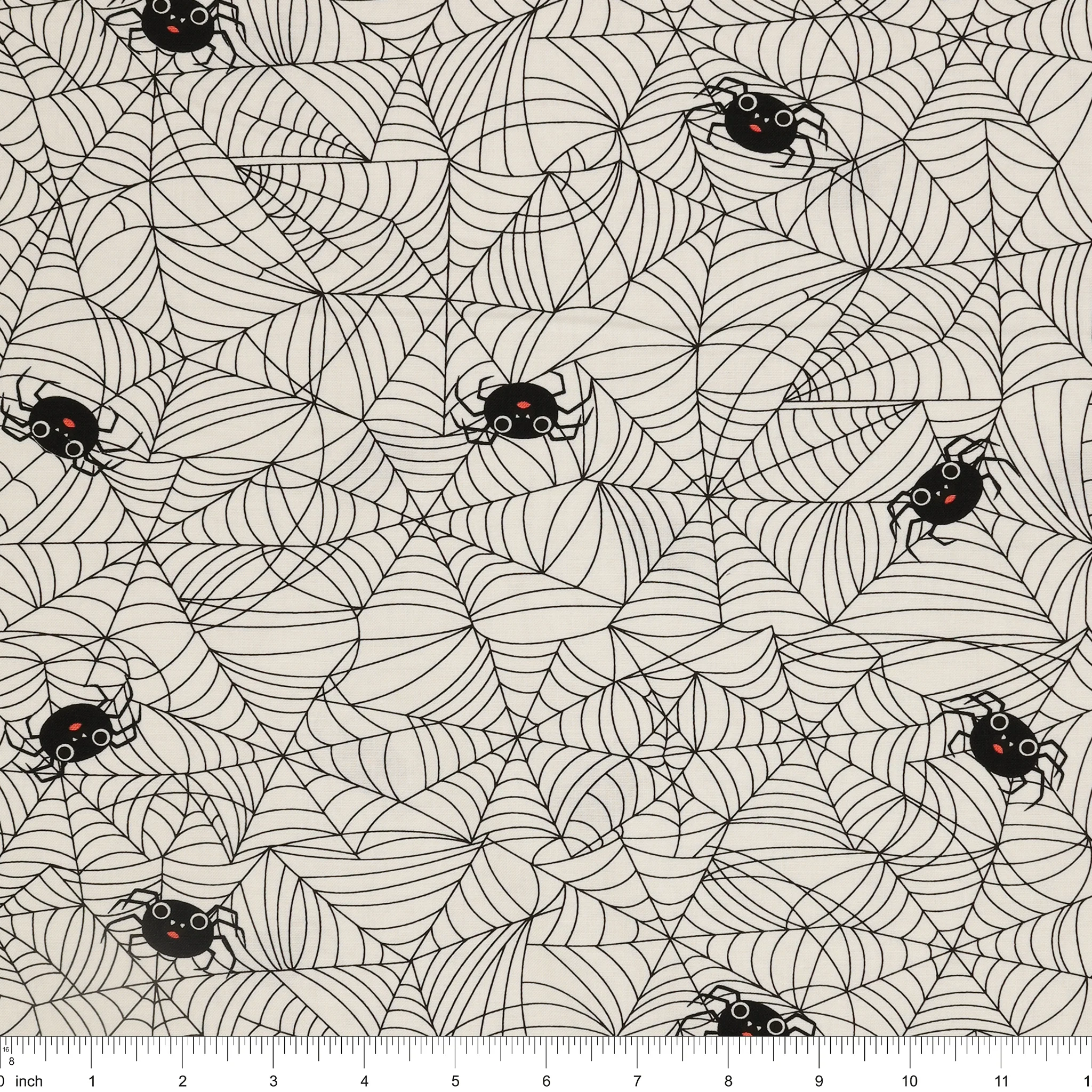 Not Scary Fabric Collection - Spunky Spidey White - Image 3