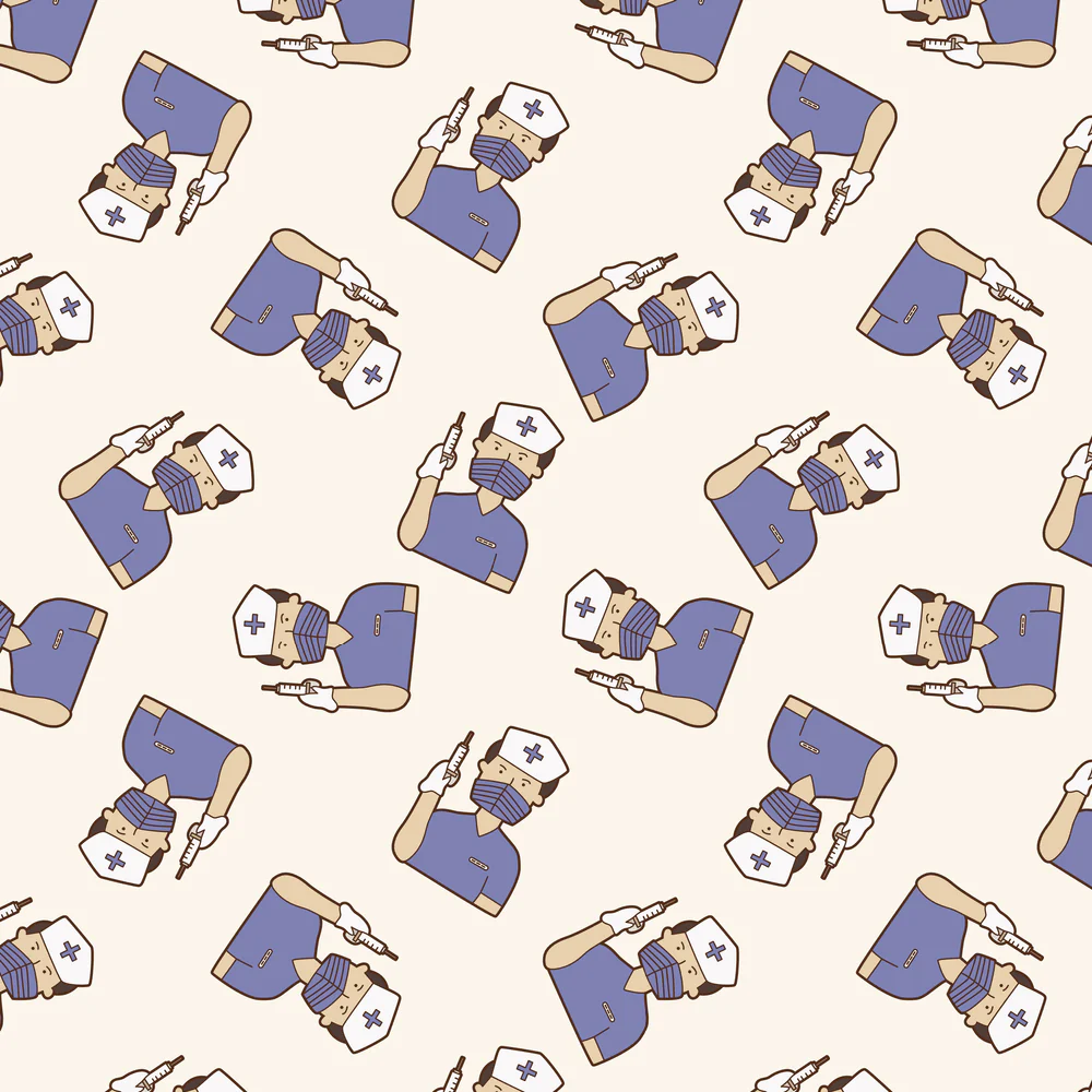 Nurse With Shot Fabric - Tan