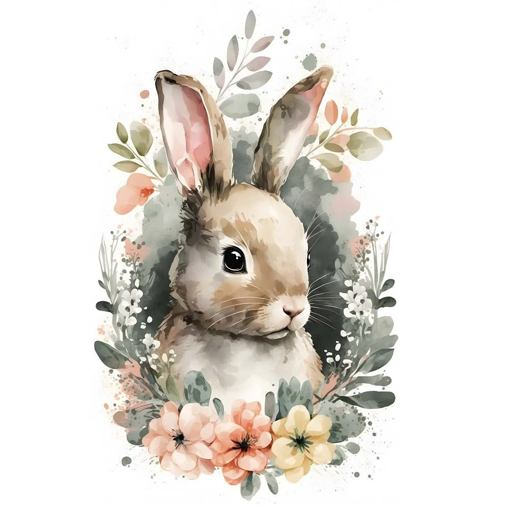 Nursery Baby Bunny Fabric Panel