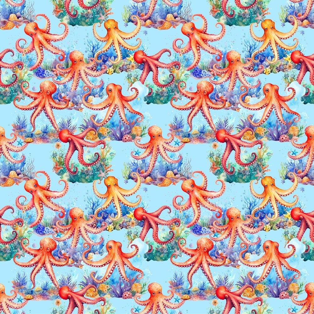 Octopus Under The Sea Fabric
