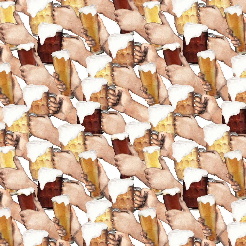 Oktoberfest Beer Toast Fabric