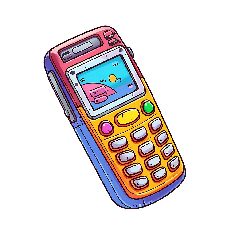 Old School Elements Flip Phone Fabric Panel