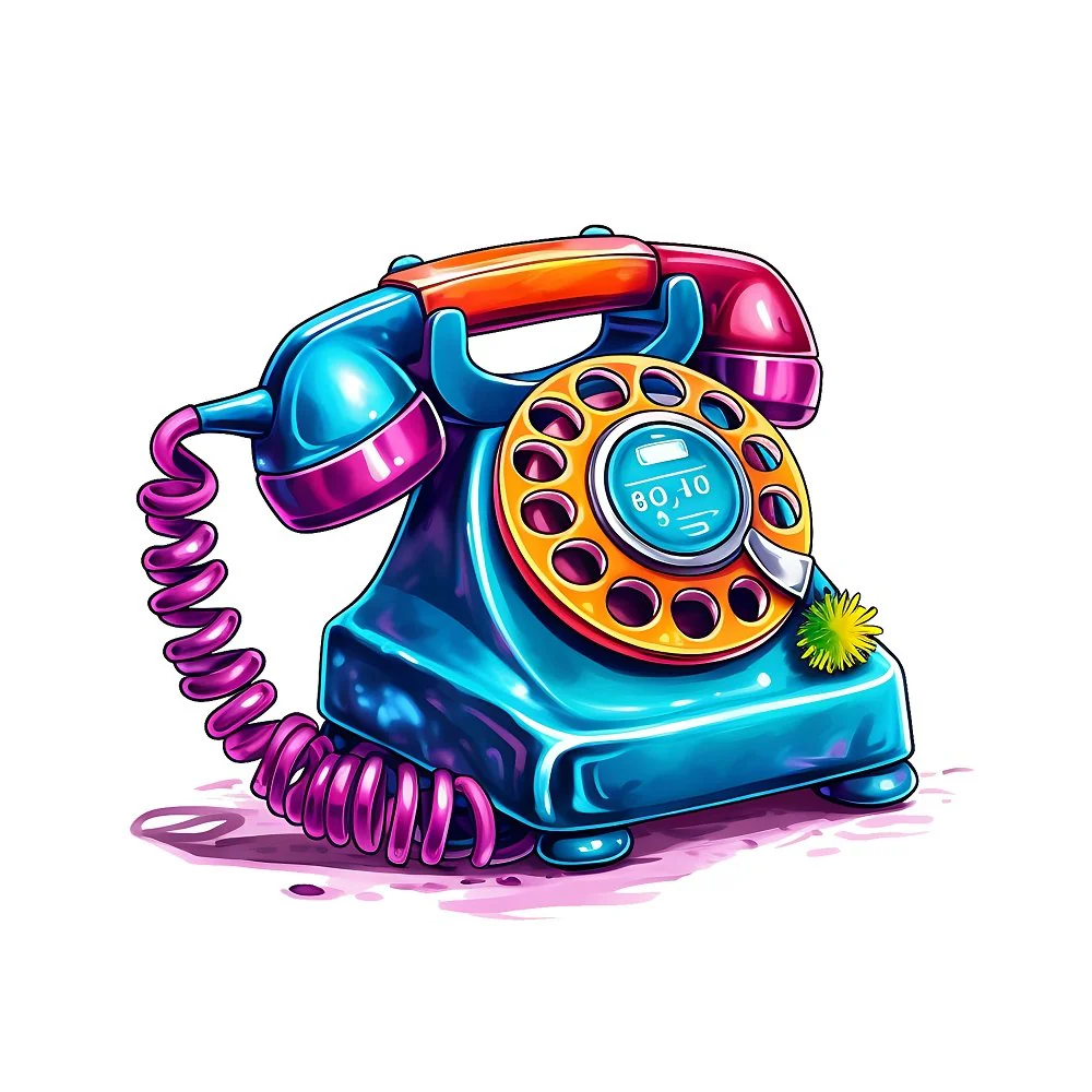 Old School Elements Telephone Fabric Panel