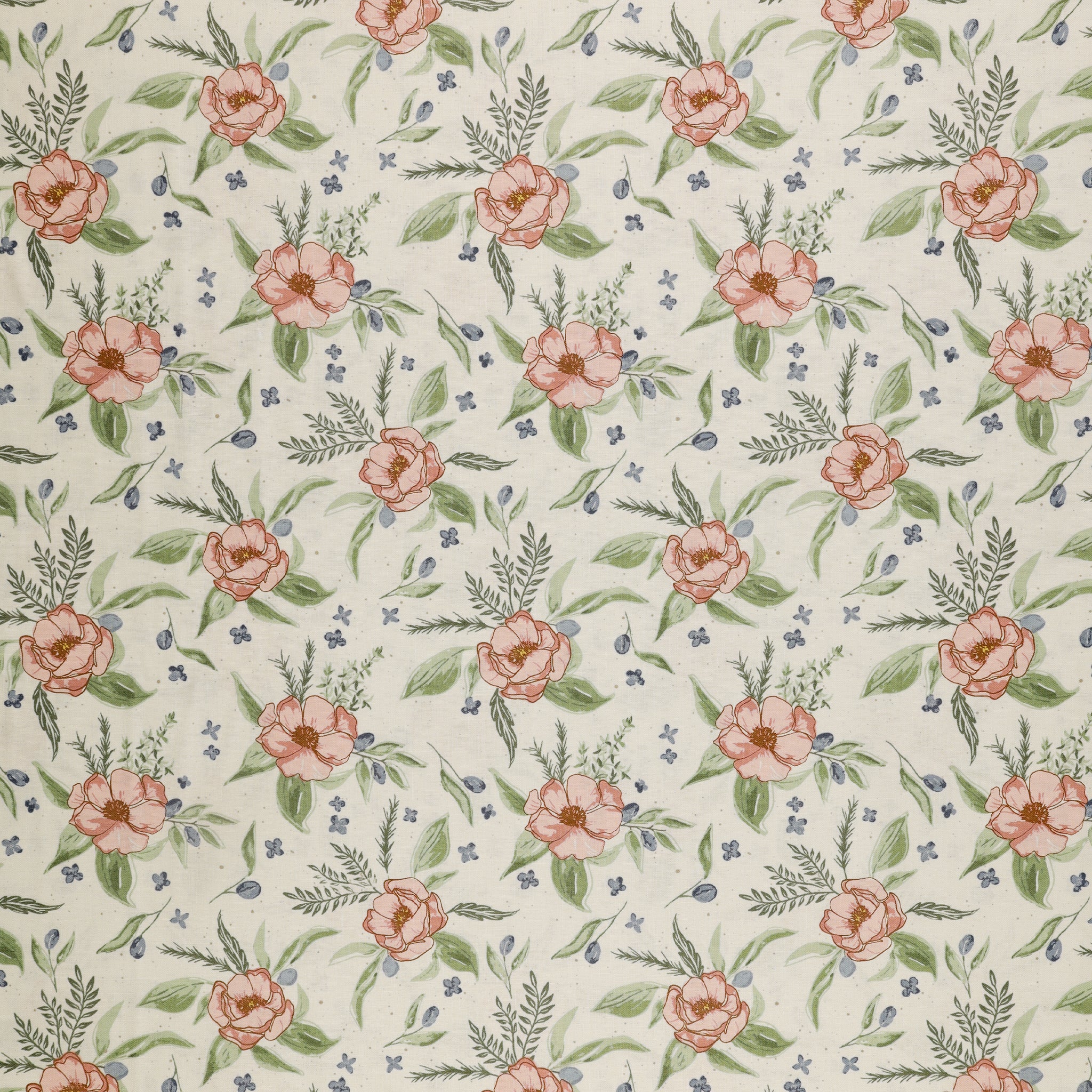 Olive Grove Fabric Collection - Floral Ivory
