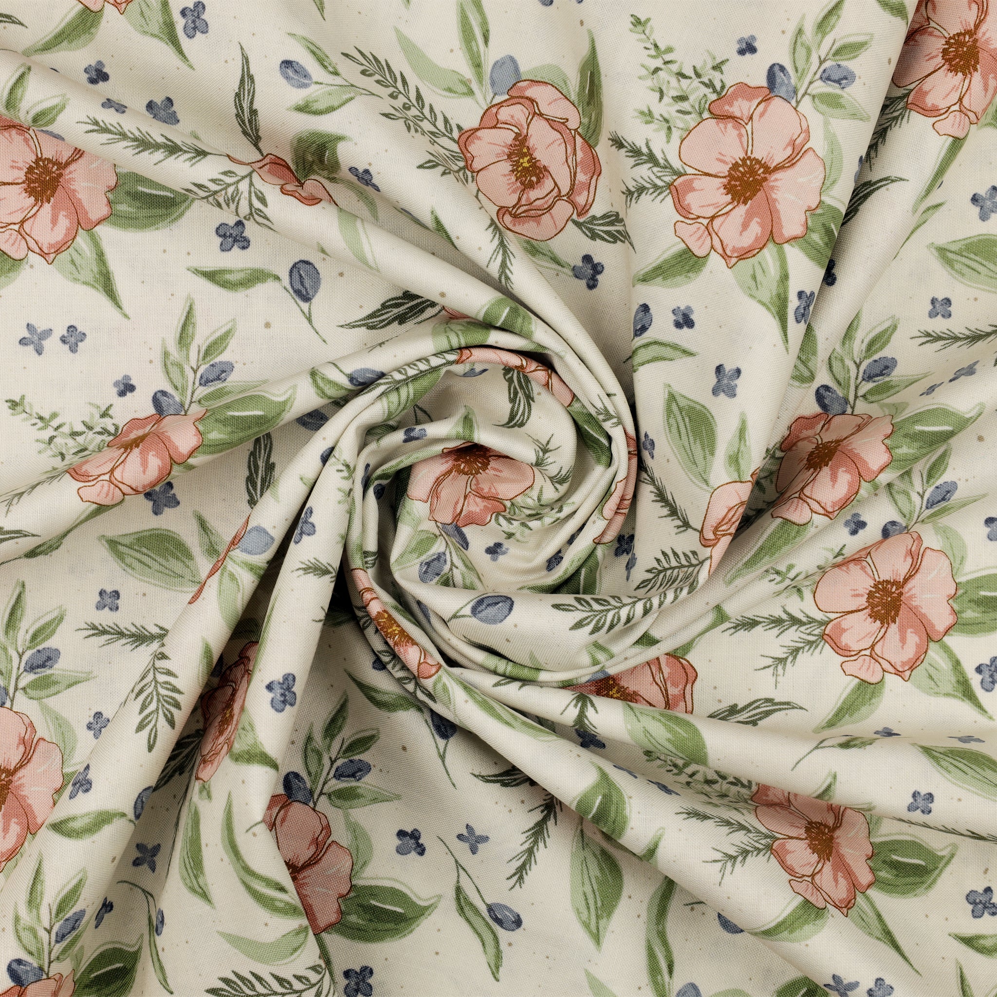 Olive Grove Fabric Collection - Floral Ivory - Image 2