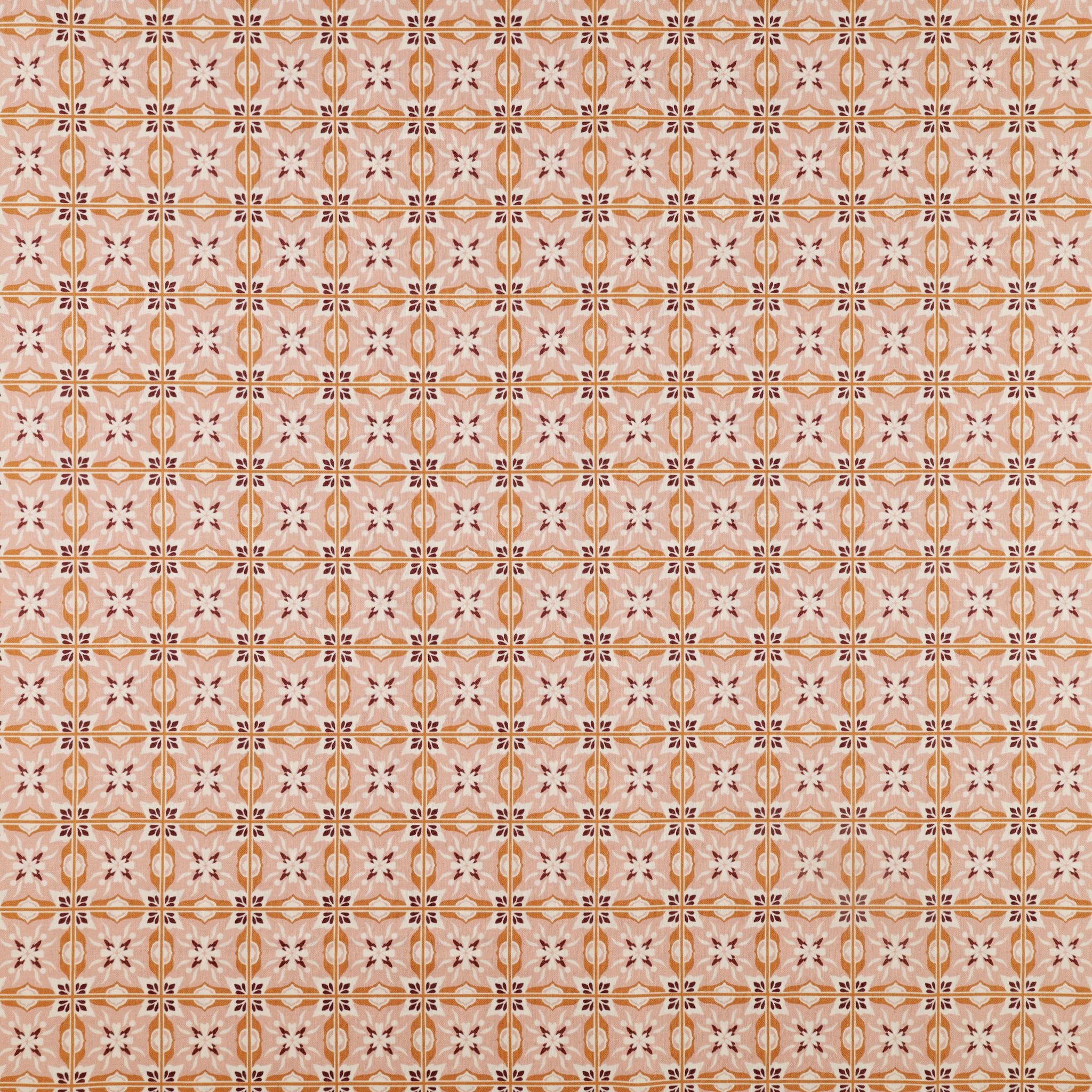 Olive Grove Fabric Collection - Mill Tiles Pink